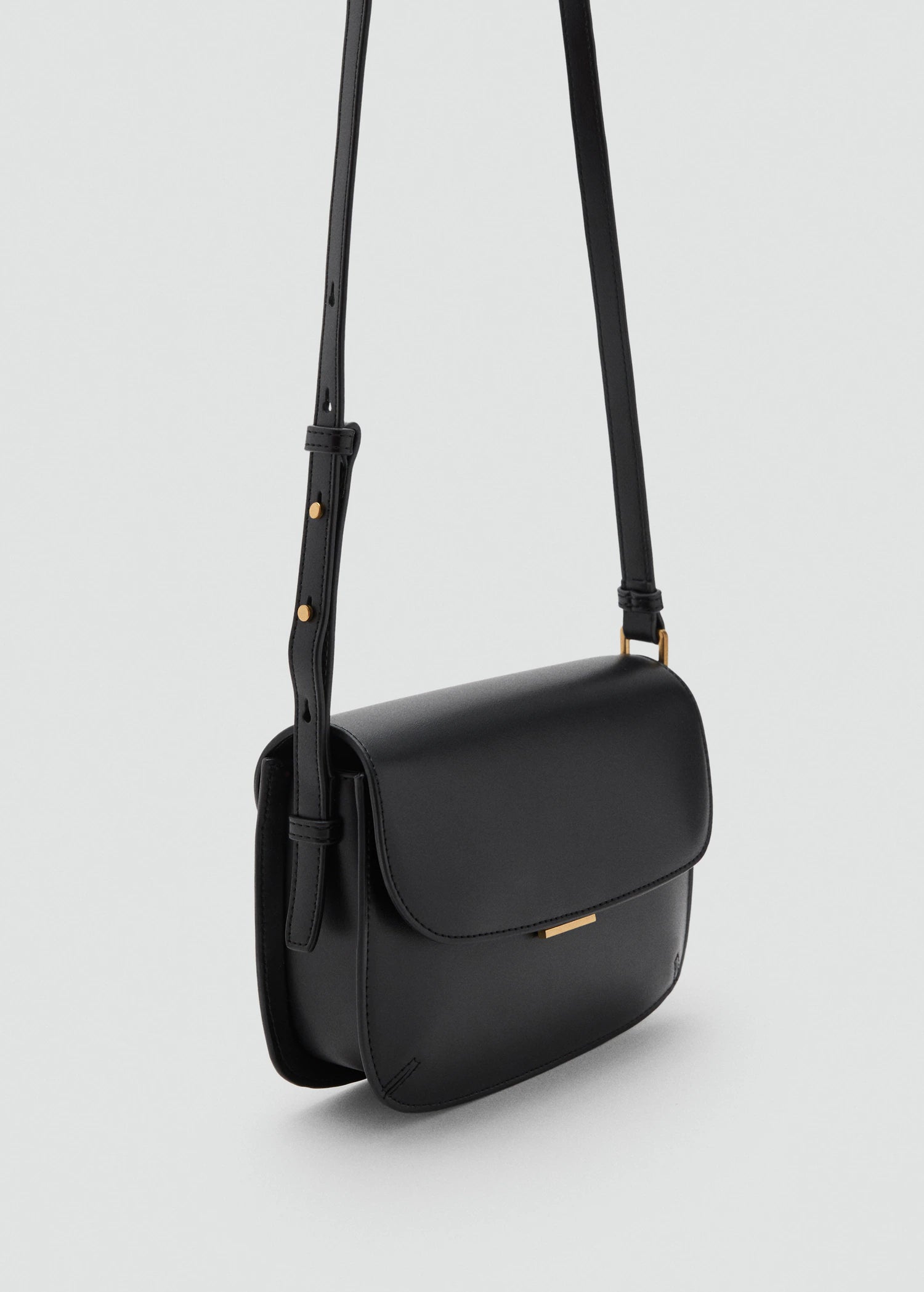 Crossbody Bag With Flap Black