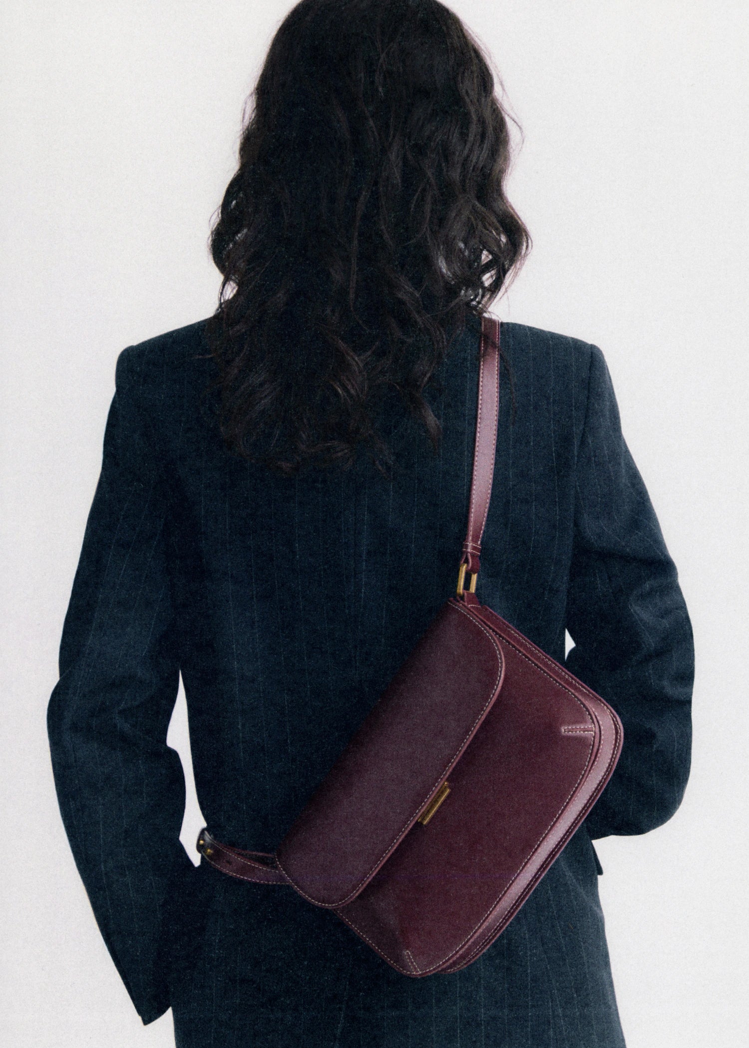 Crossbody Bag With Flap Burgundy