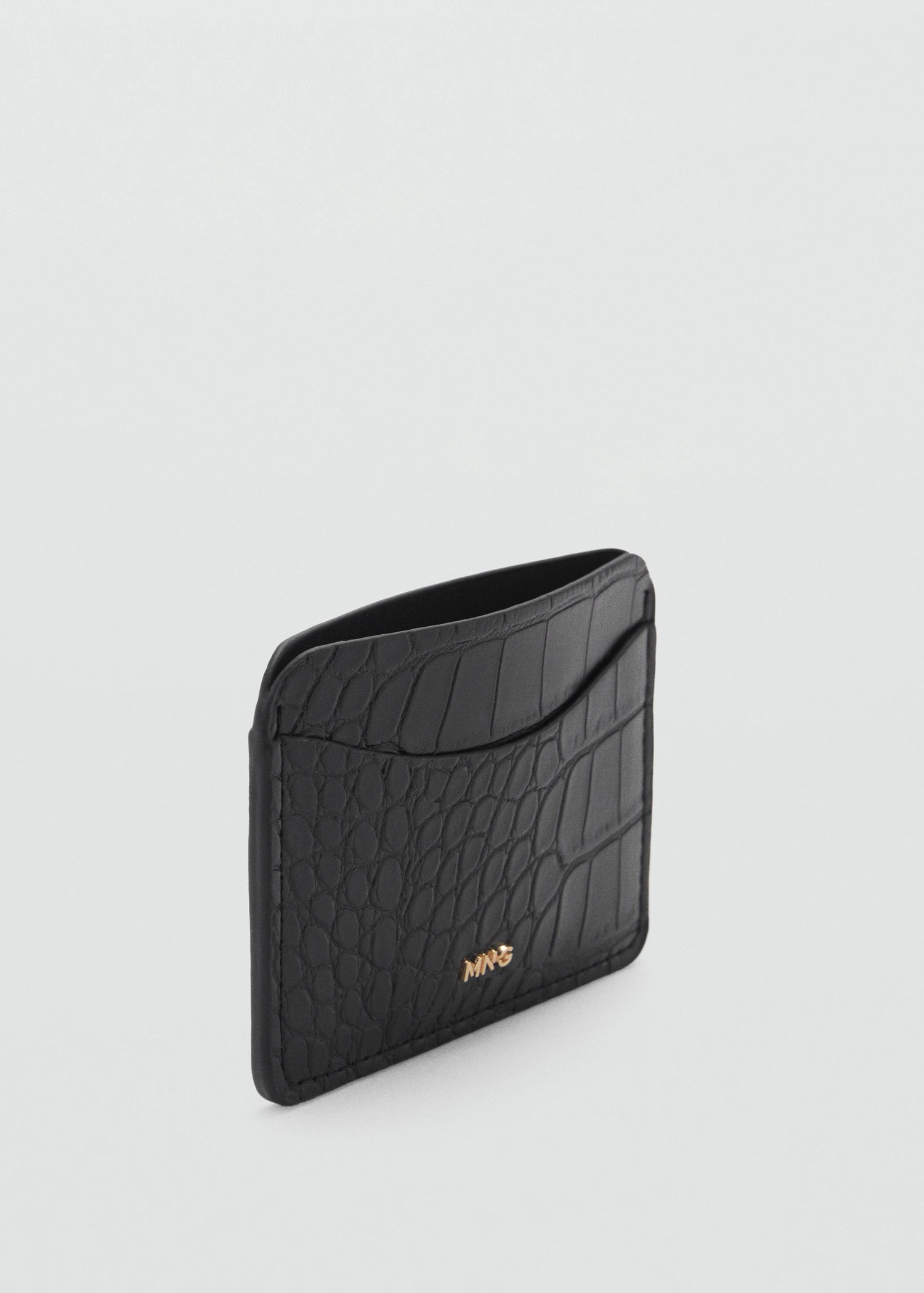 Croc Effect Cardholder Black