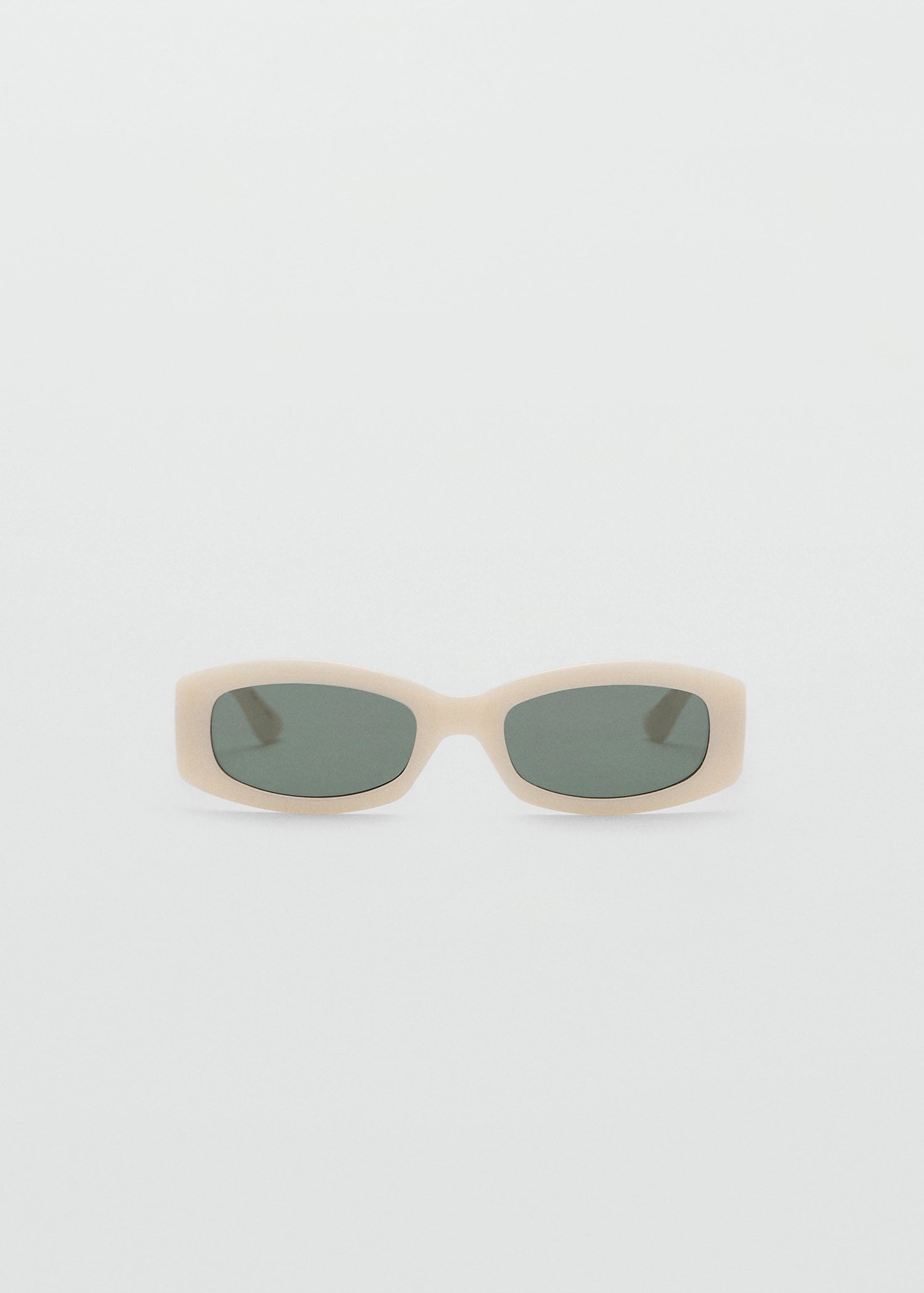 Contrasting Rectangular Frame Sunglasses White