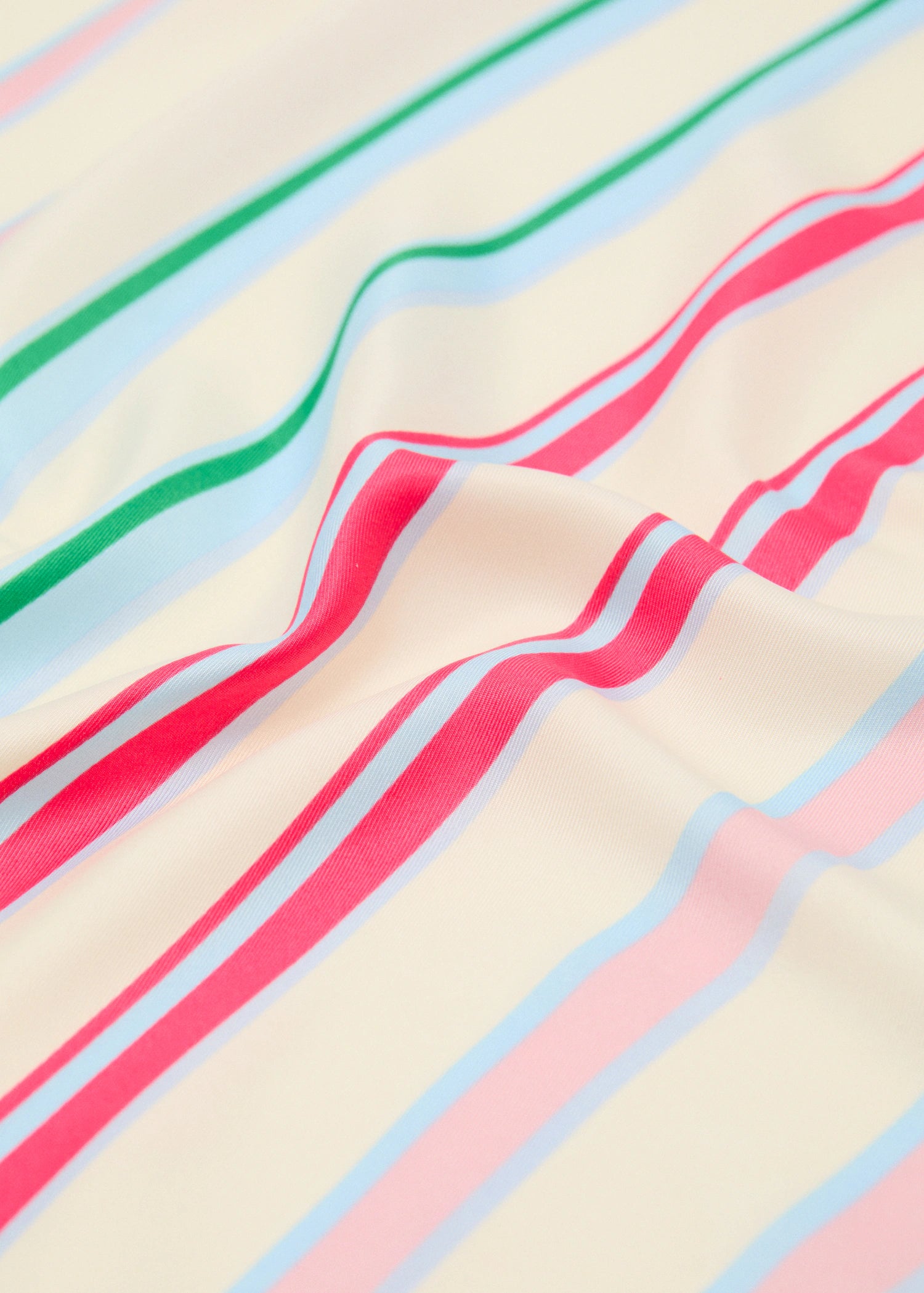 Combined Striped Printed Scarf Green