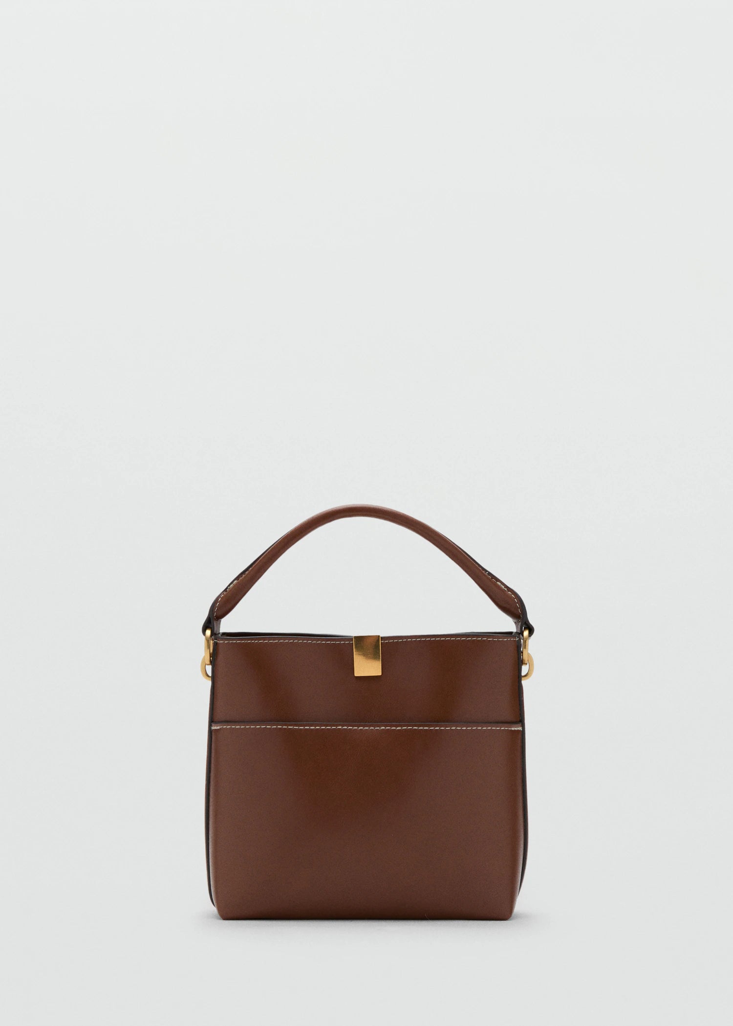 Bucket Bag With Metal Detail Leather