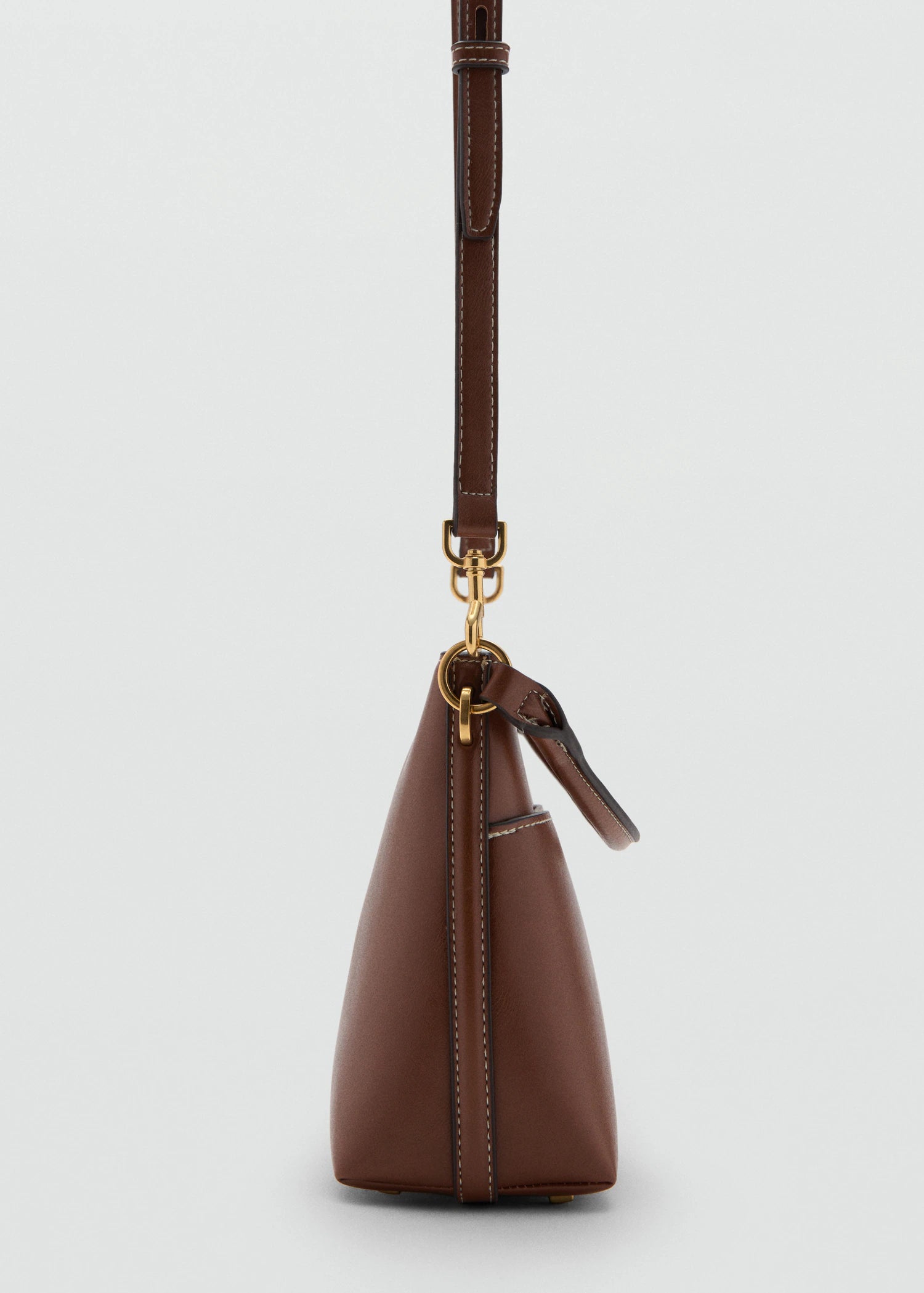 Bucket Bag With Metal Detail Leather