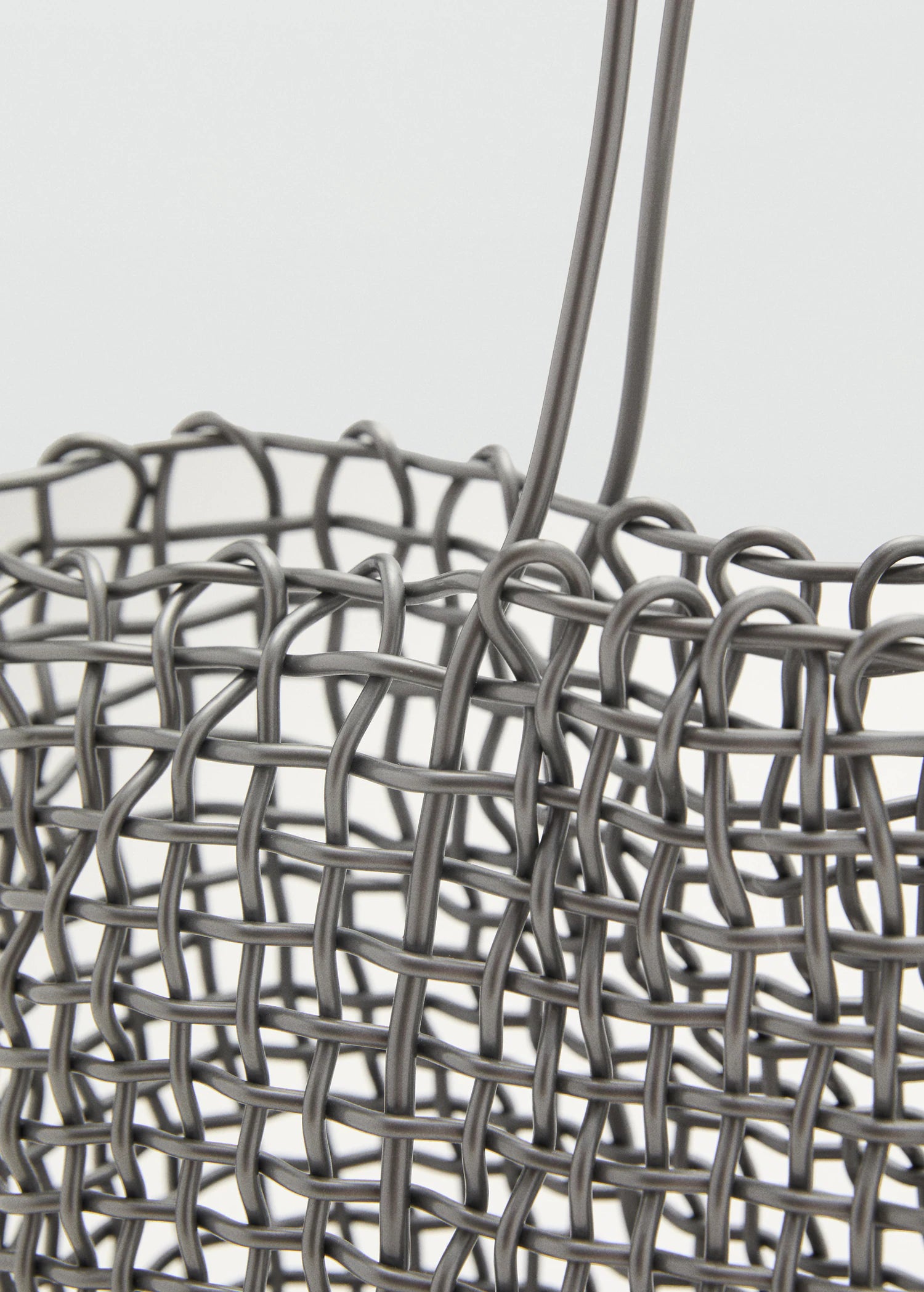 Braided Shoulder Bag Dark Silver