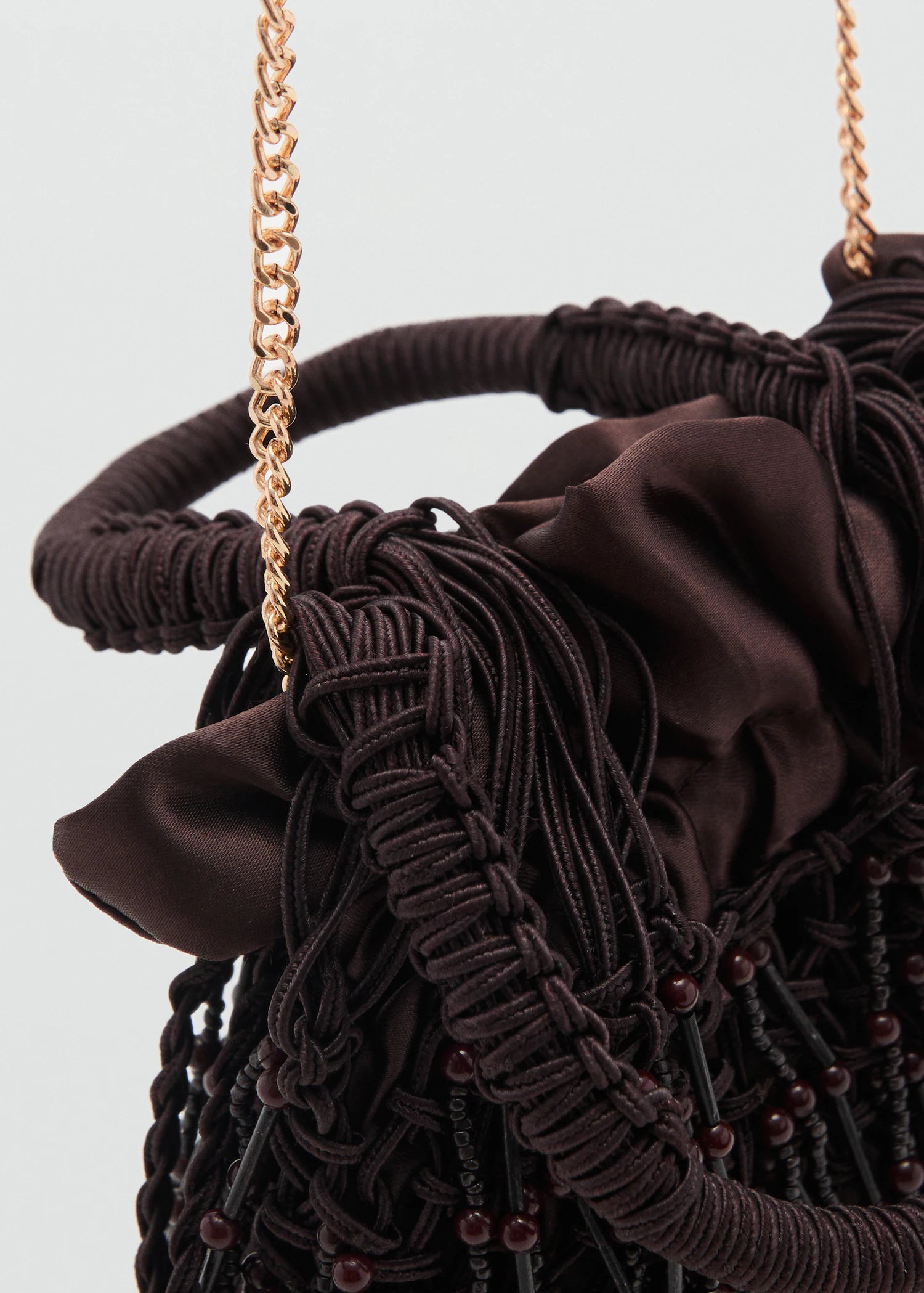 Beaded Handbag Chocolate