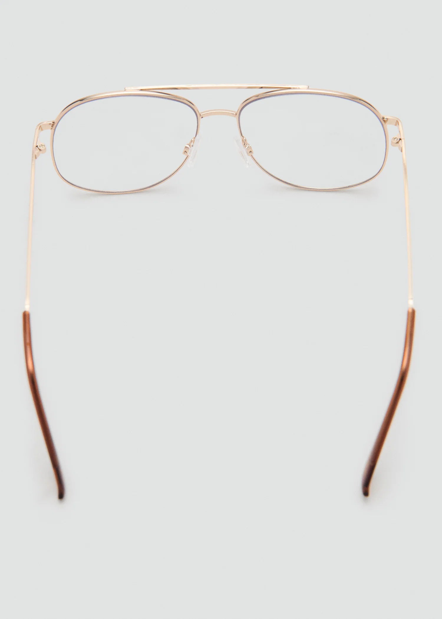 Aviator Metallic Frame Glasses Gold