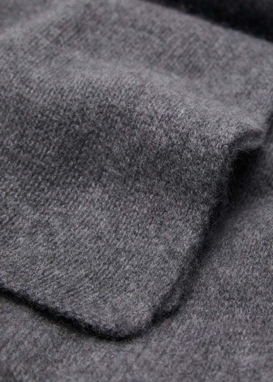 100% Cashmere Scarf Medium Heather Grey