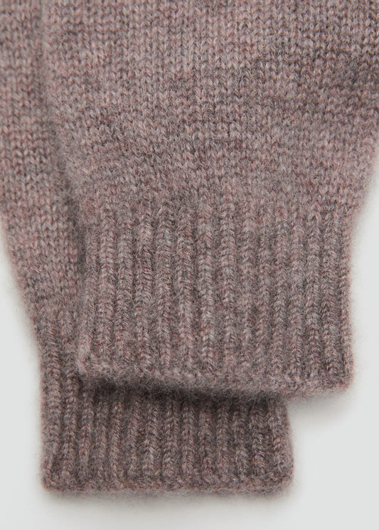 100% Cashmere Gloves Medium Brown