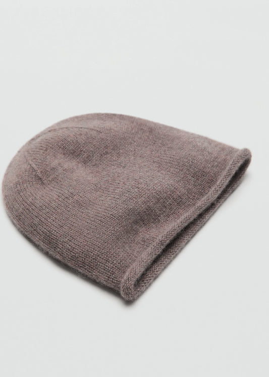 100% Cashmere Beanie Medium Brown