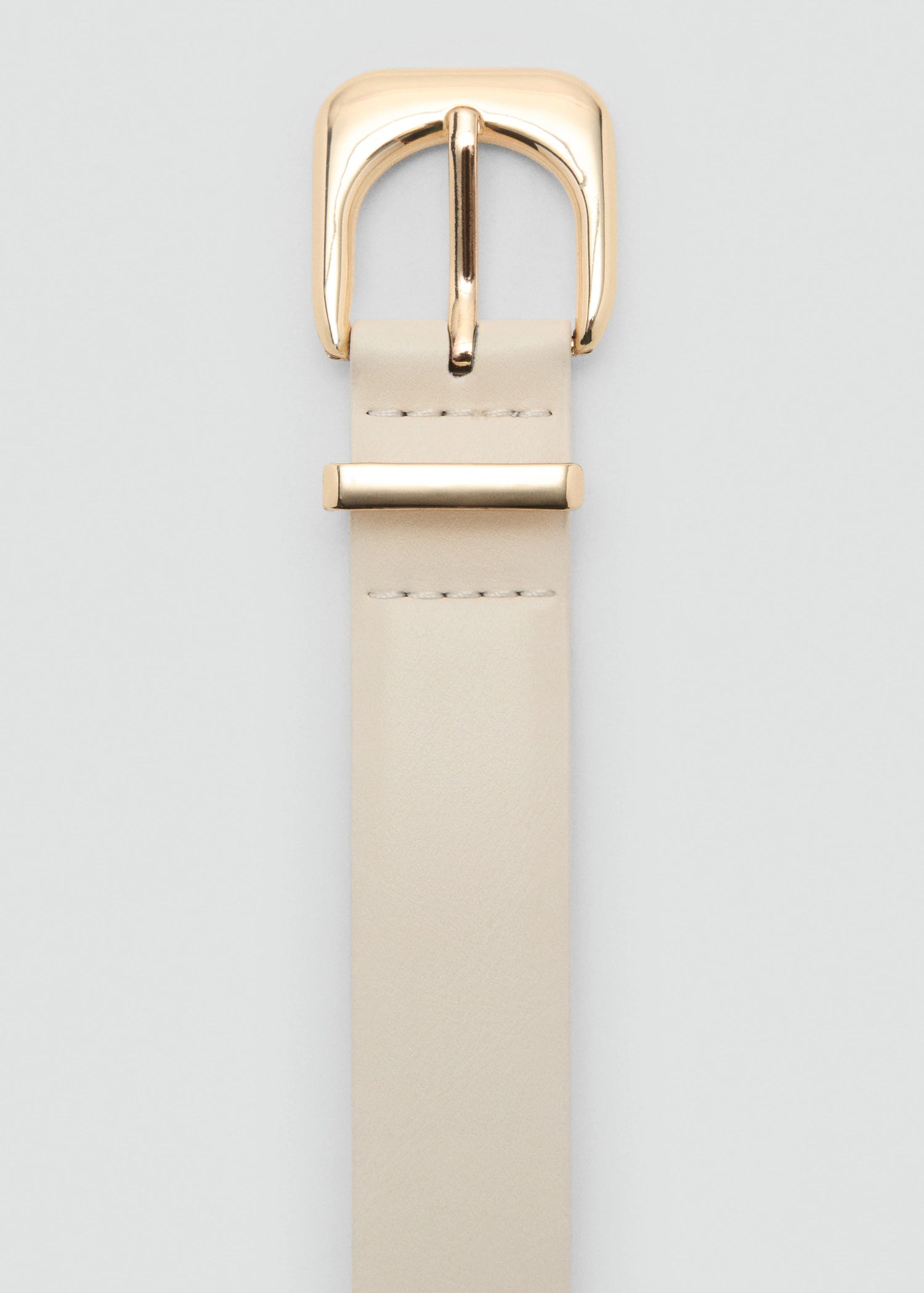 Leather Effect Belt With Buckle