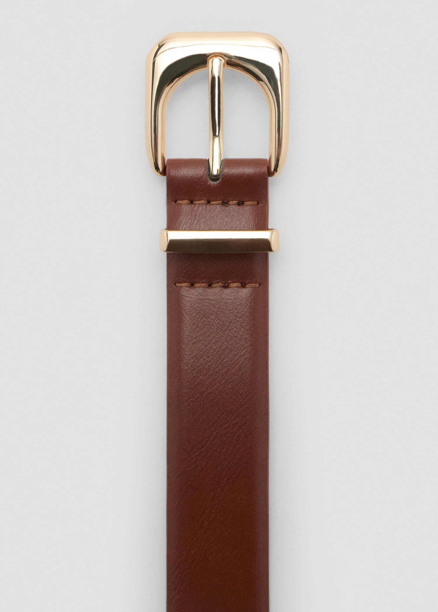 Leather Effect Belt With Buckle