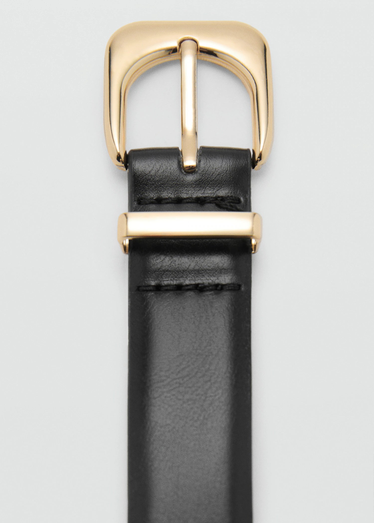 Leather Effect Belt With Buckle