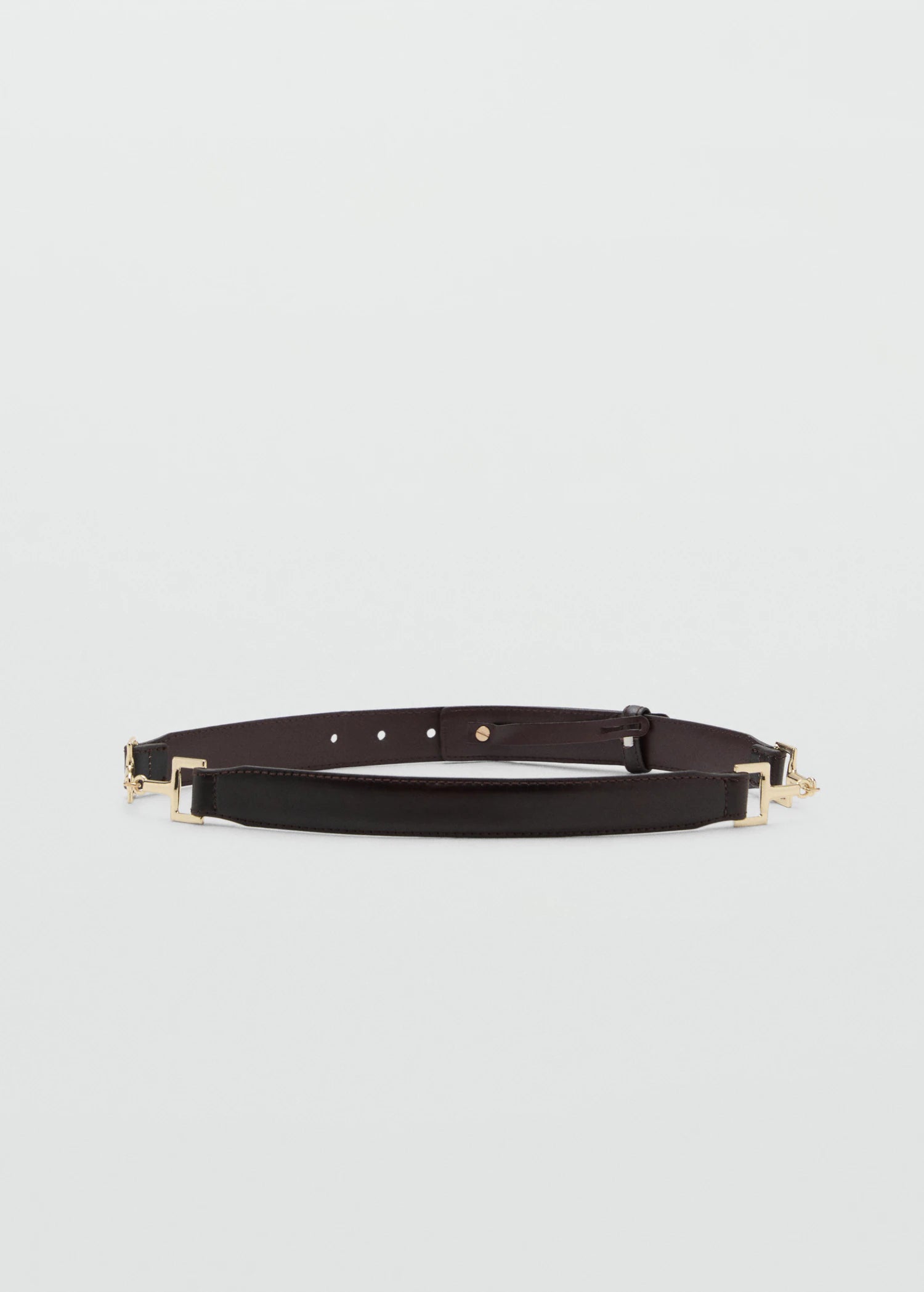 Leather Belt With Metal Detail