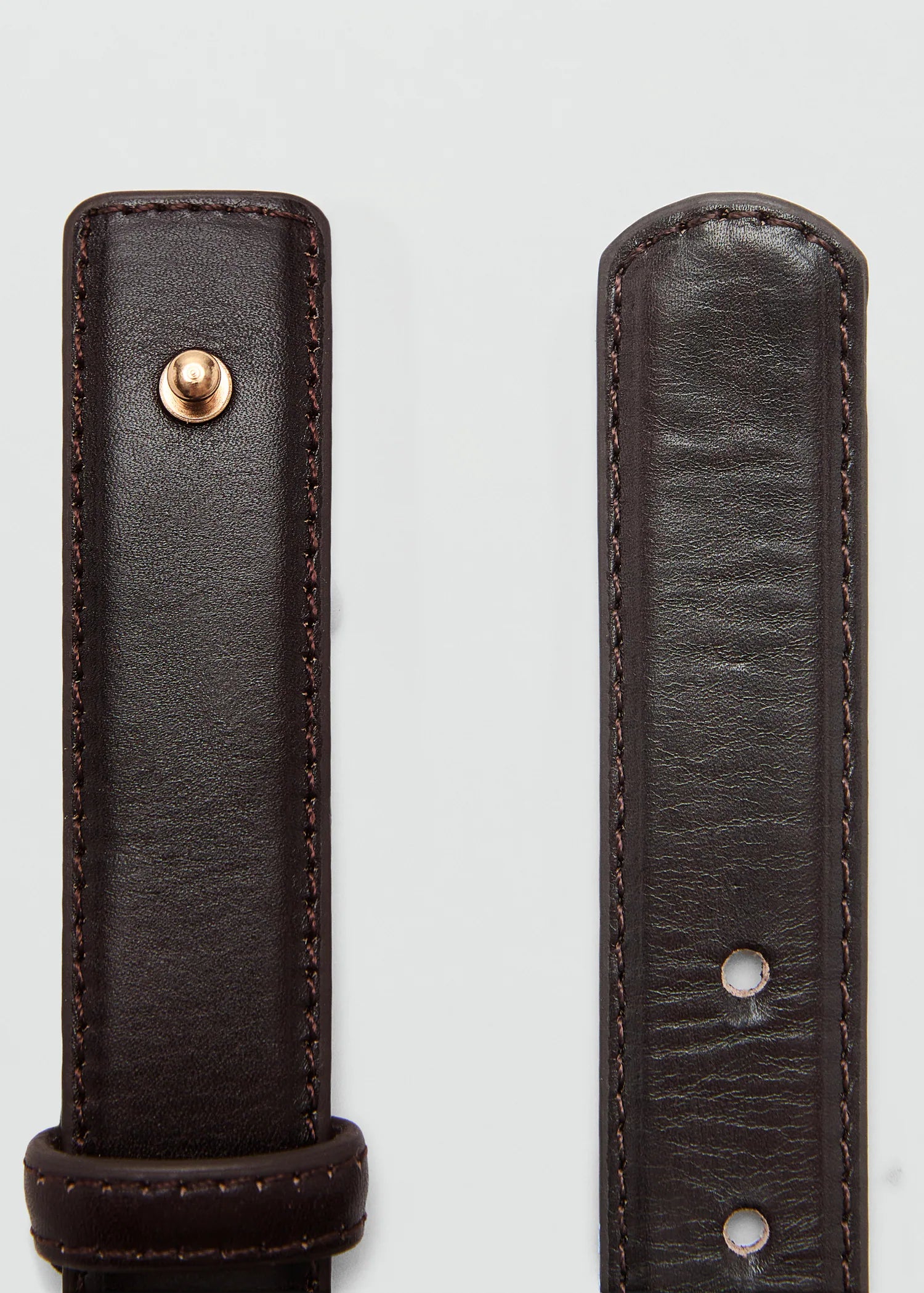 Leather Belt With Metal Detail