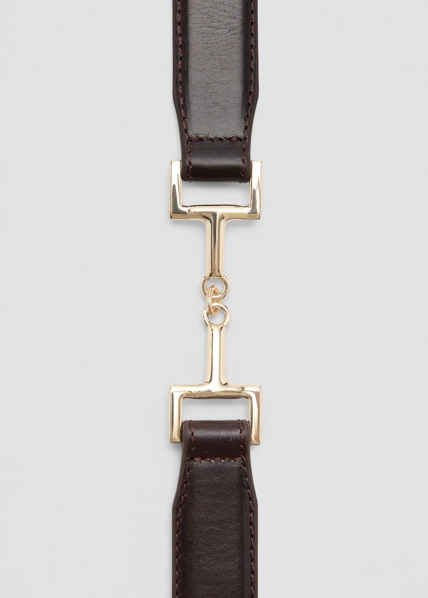 Leather Belt With Metal Detail