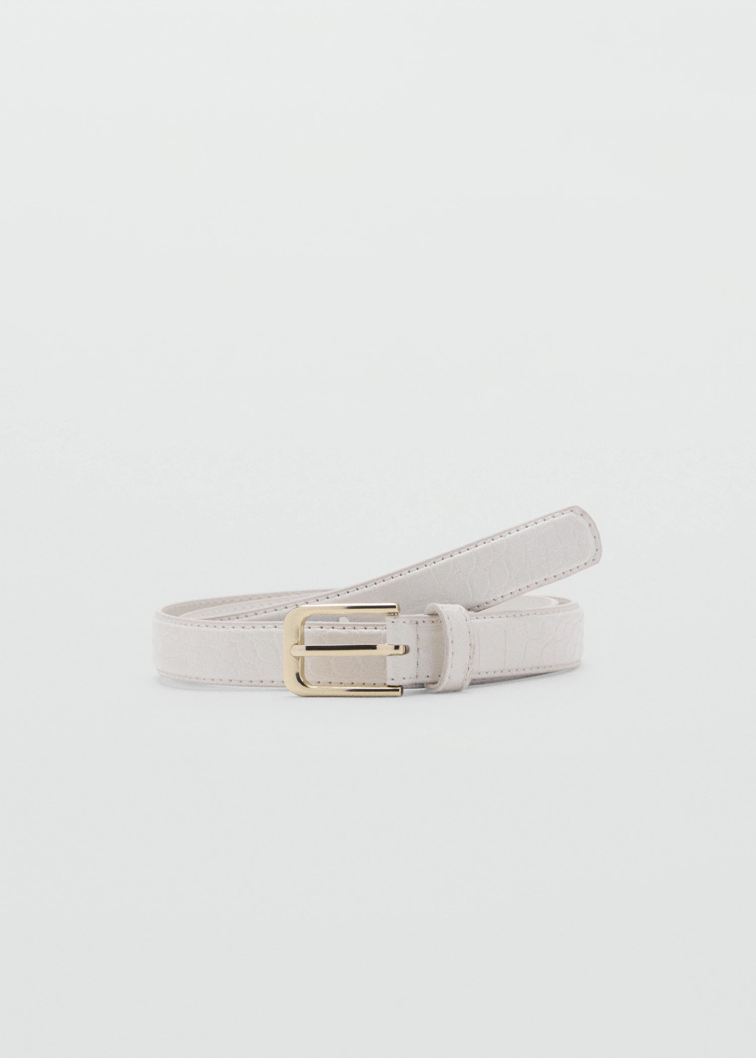Fine Croco Leather Effect Belt