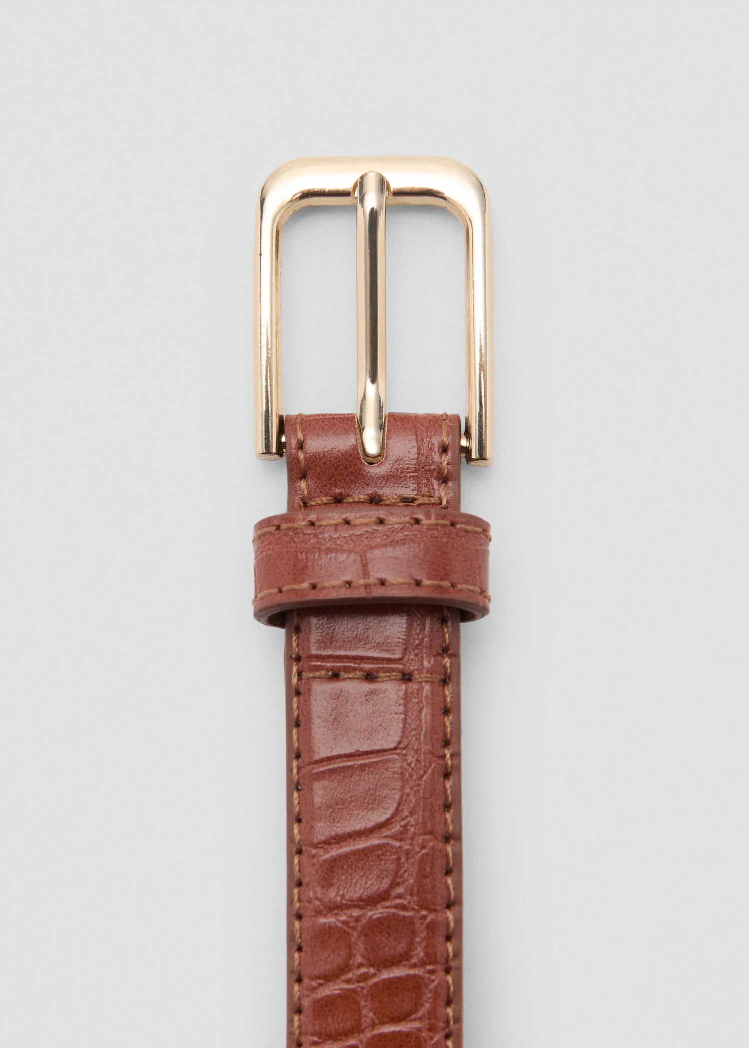 Fine Croco Leather Effect Belt
