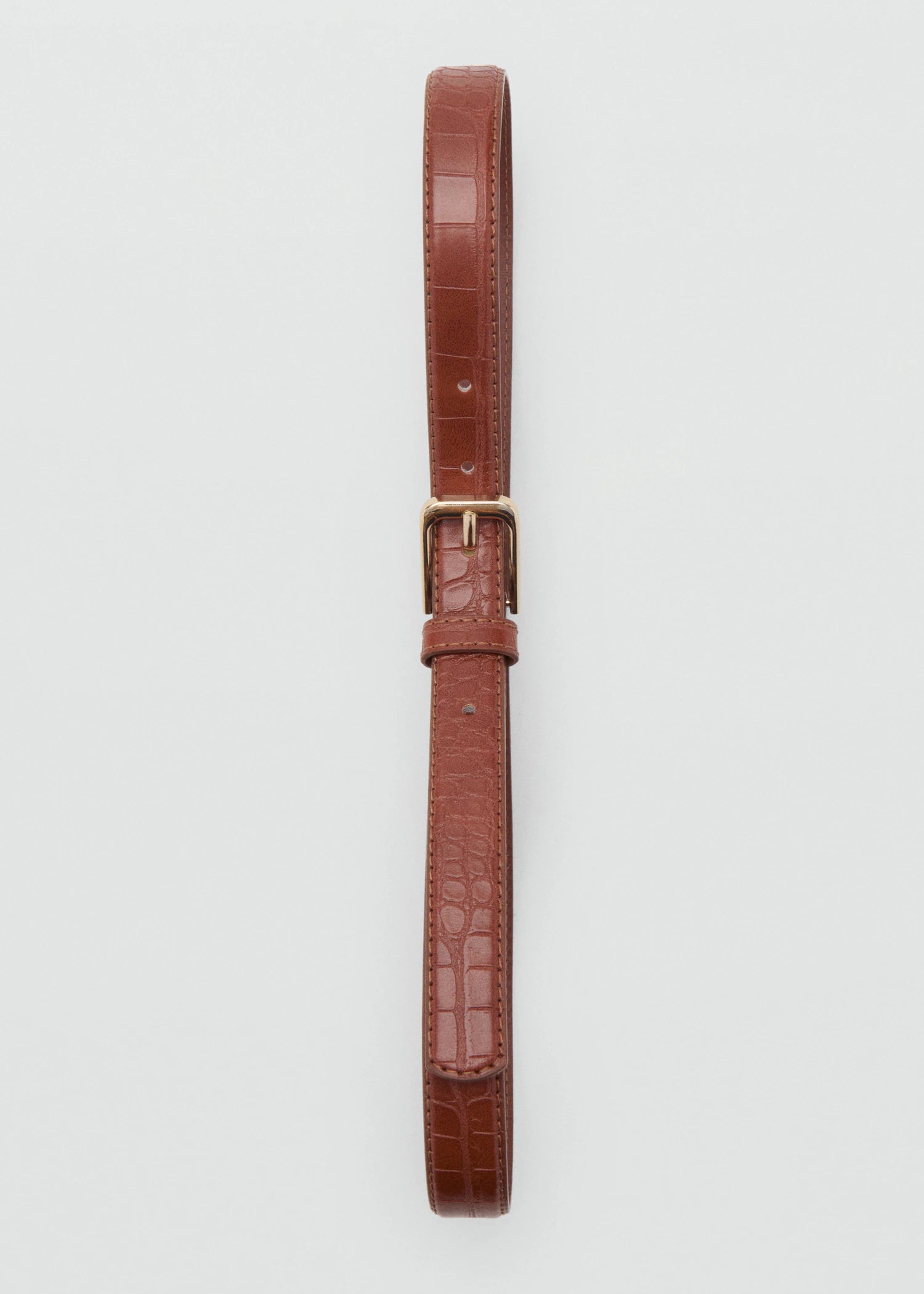 Fine Croco Leather Effect Belt