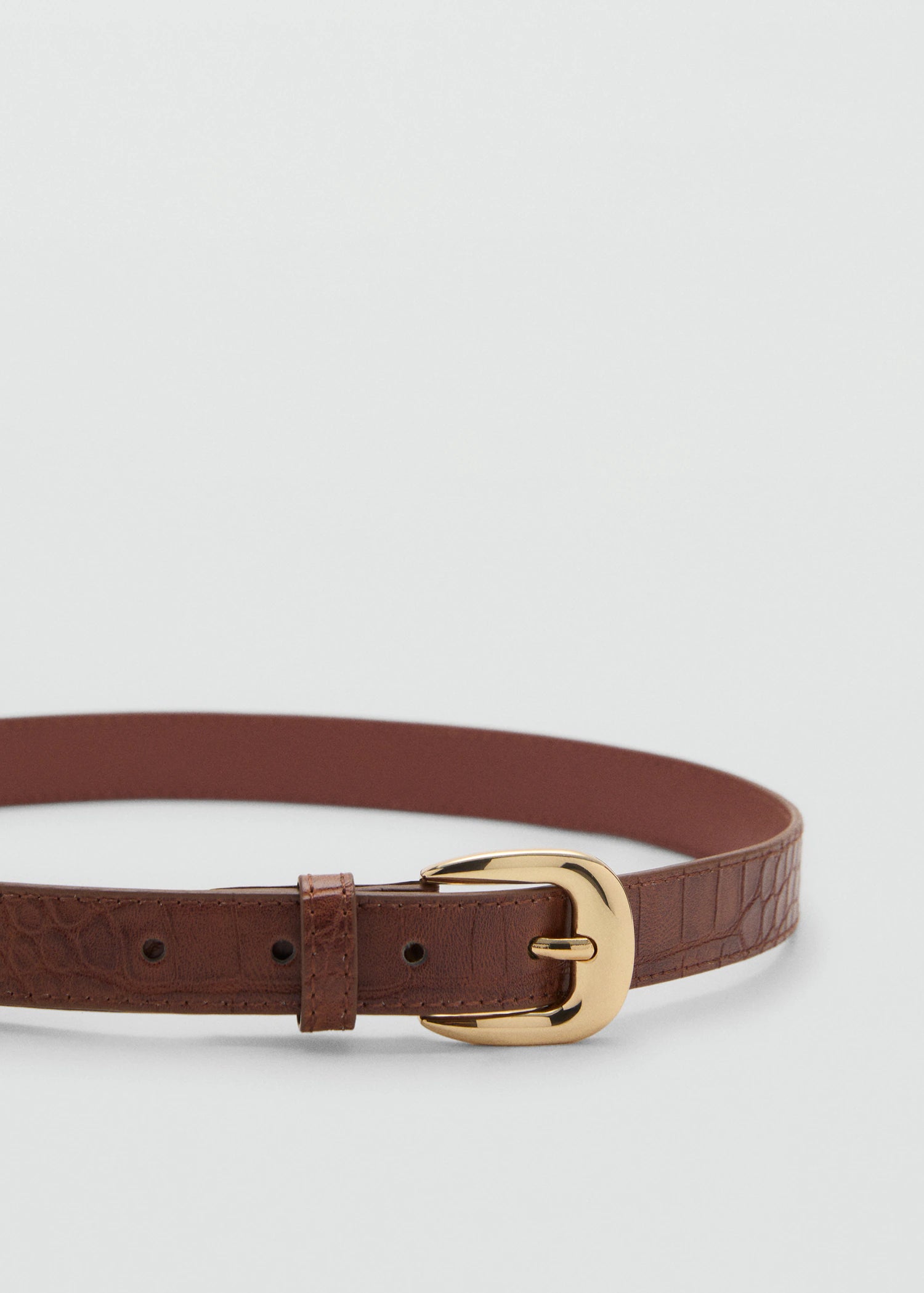Croco Leather Effect Belt