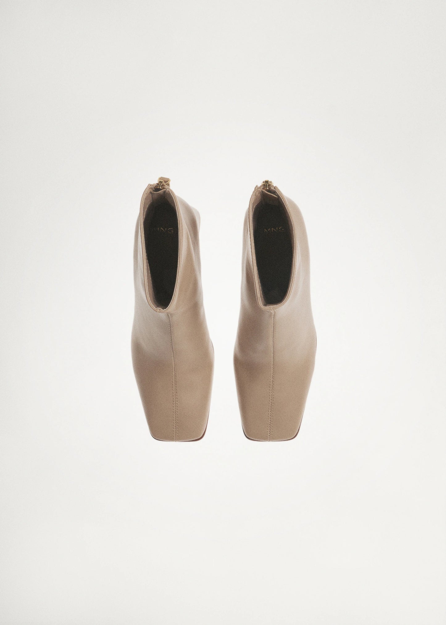 Block Ankle Boots With Square Toe