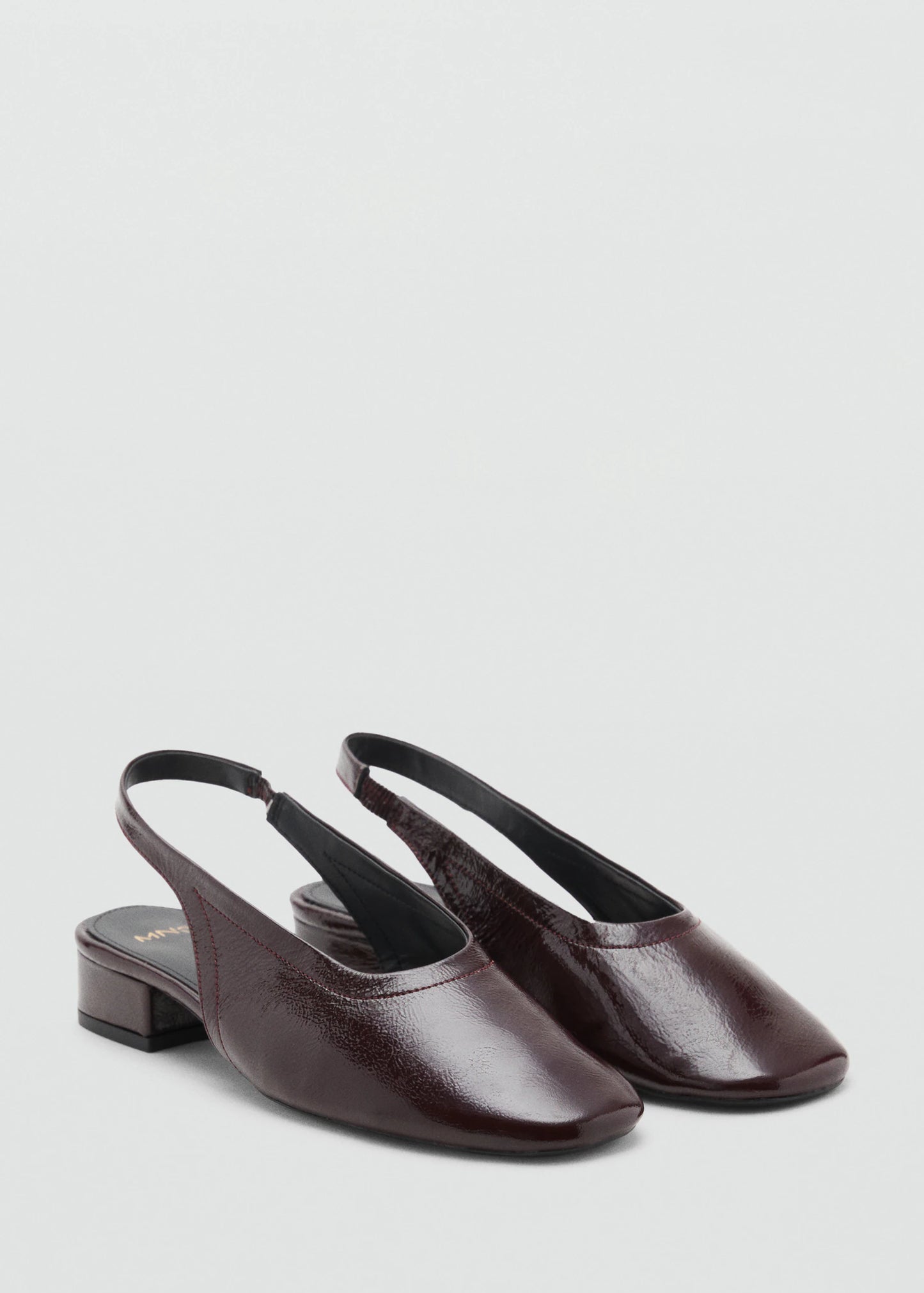 Block Heel Leather Shoes