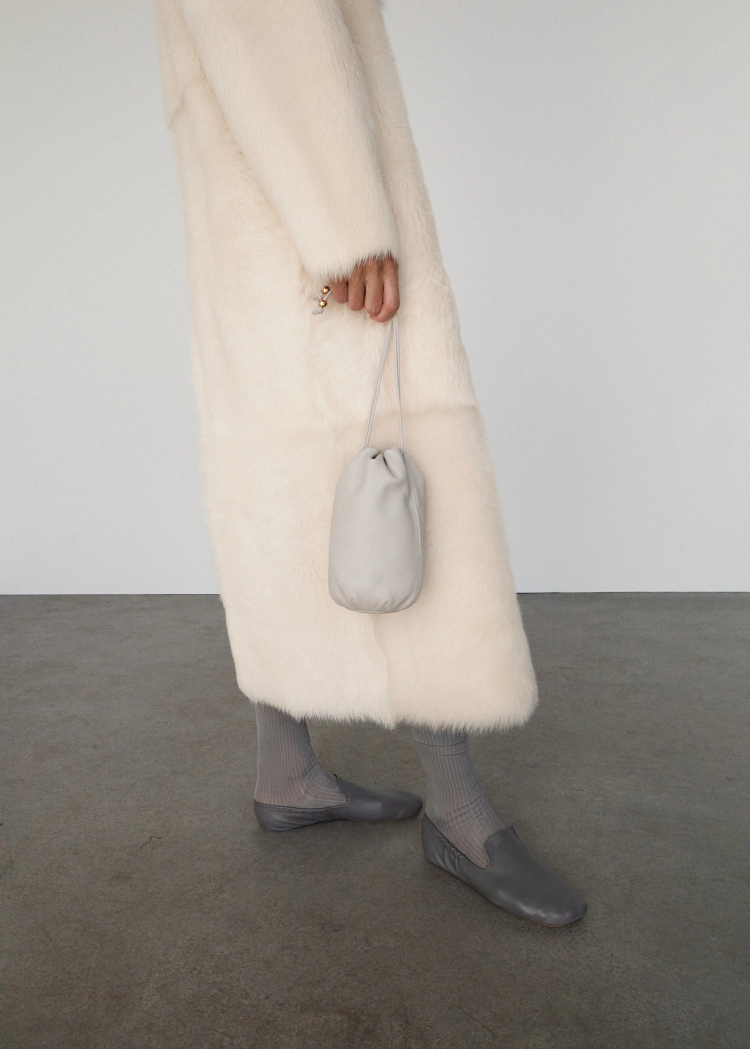 Gathered Leather Shoes