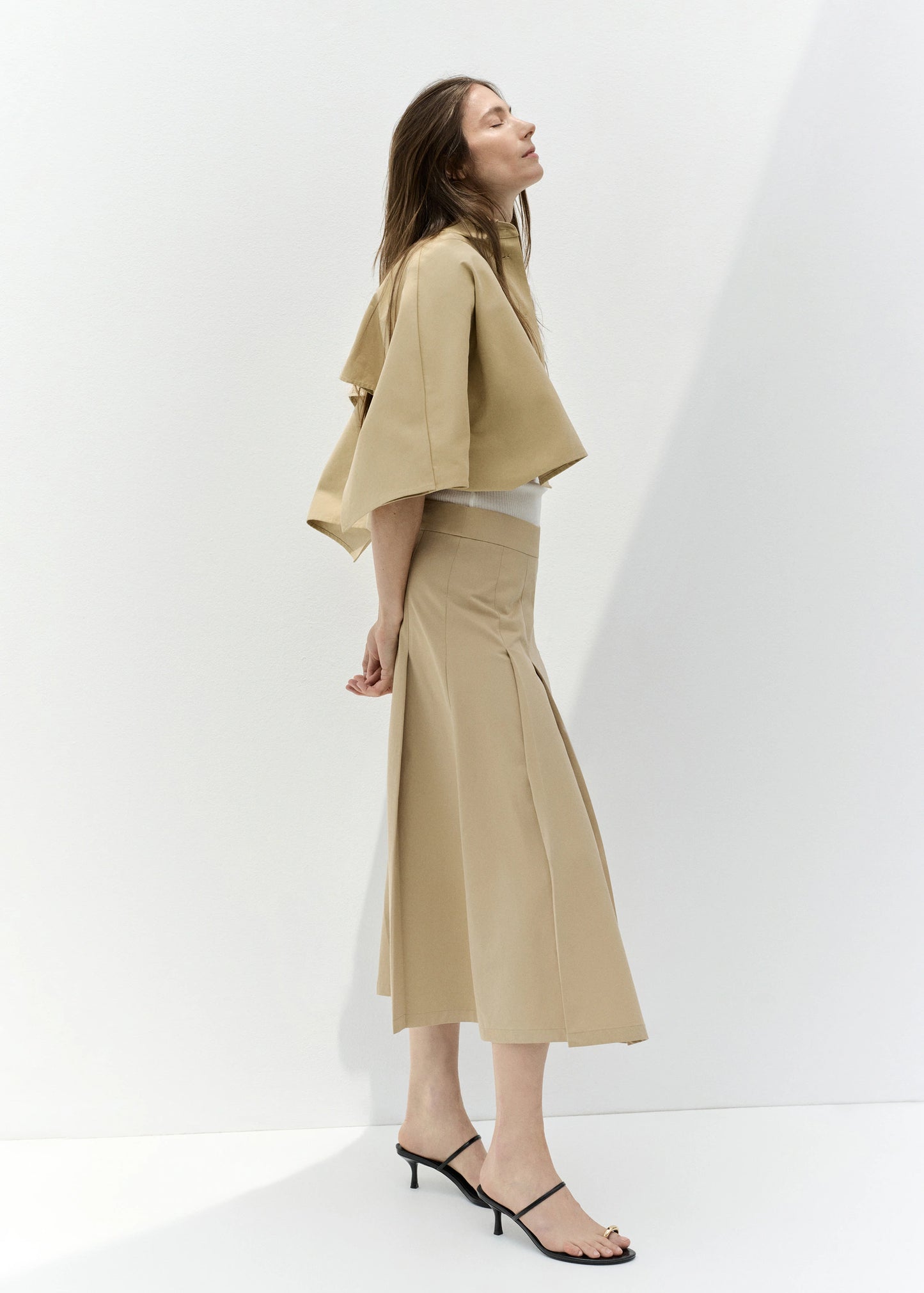 Heeled Sandals With Metallic Detail