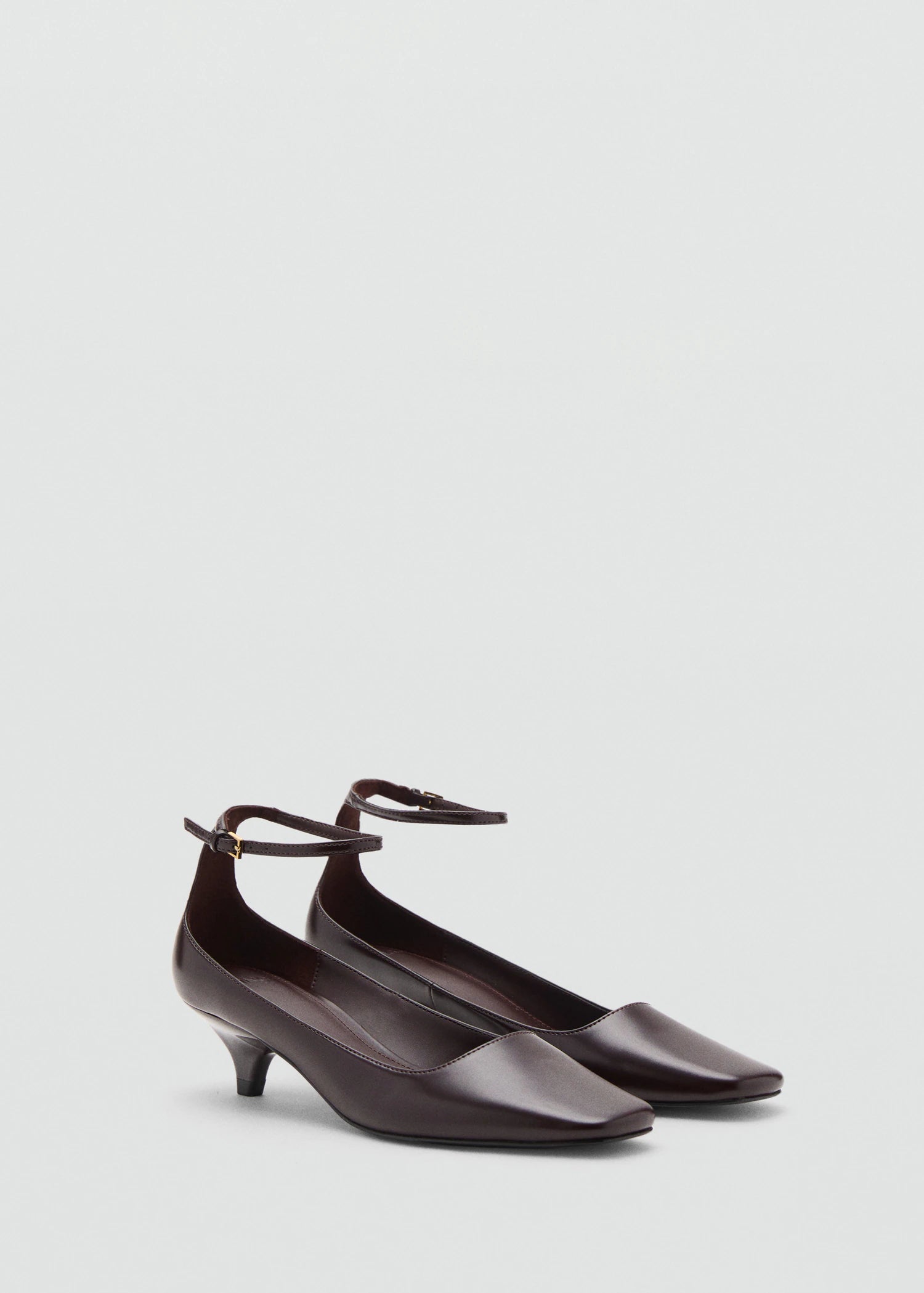 Kitten Heeled Shoes With Ankle Strap