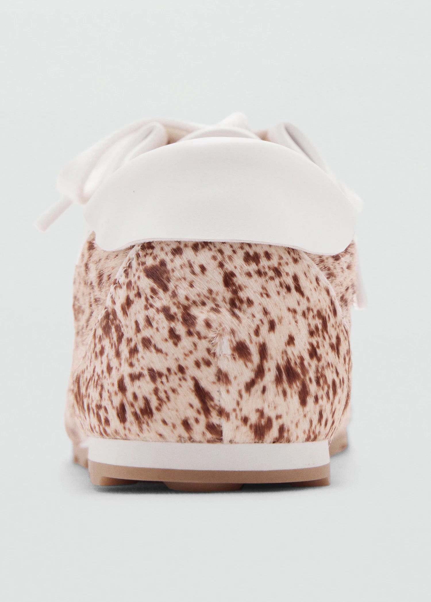 Leather And Fur Effect Trainers