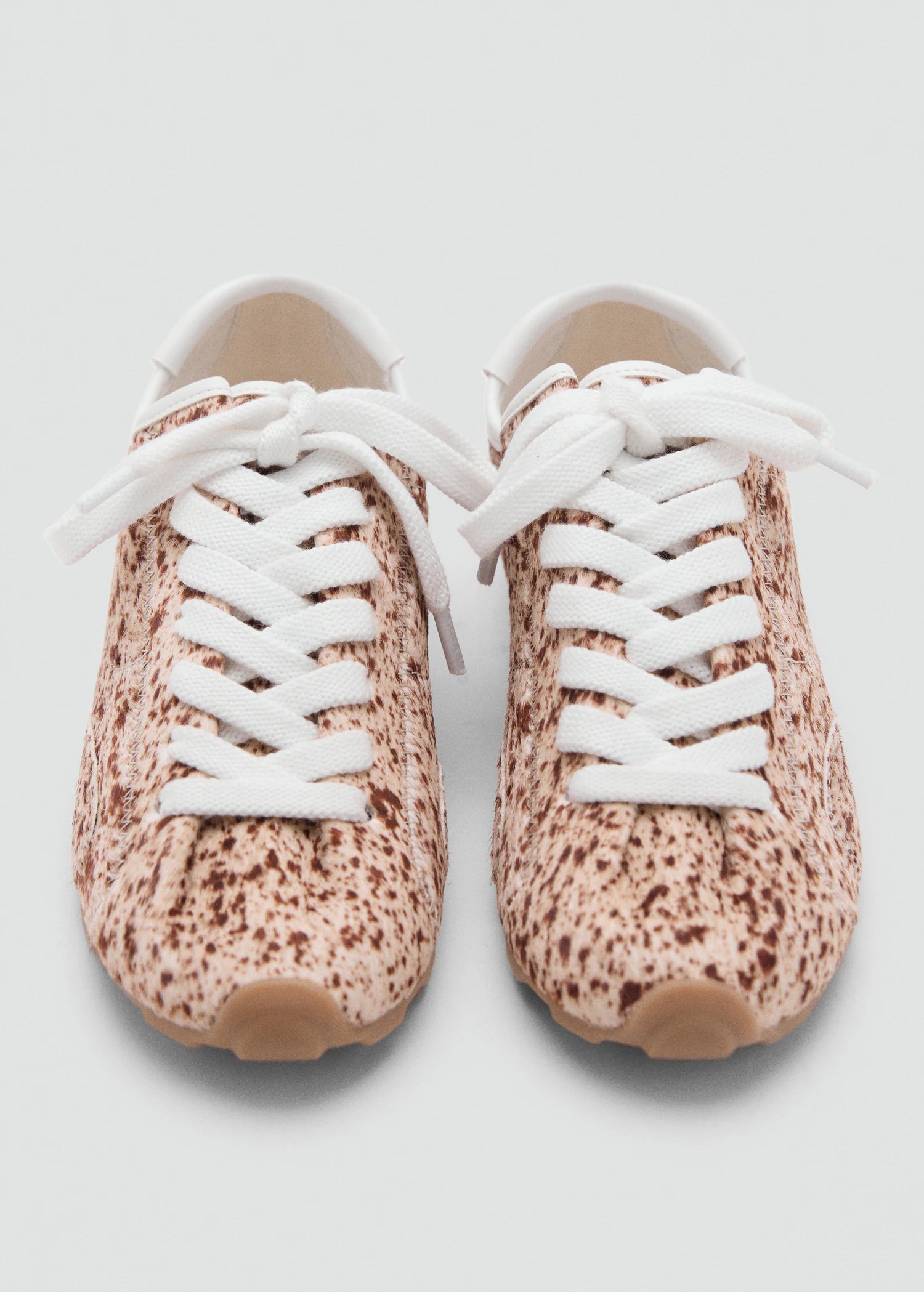 Leather And Fur Effect Trainers