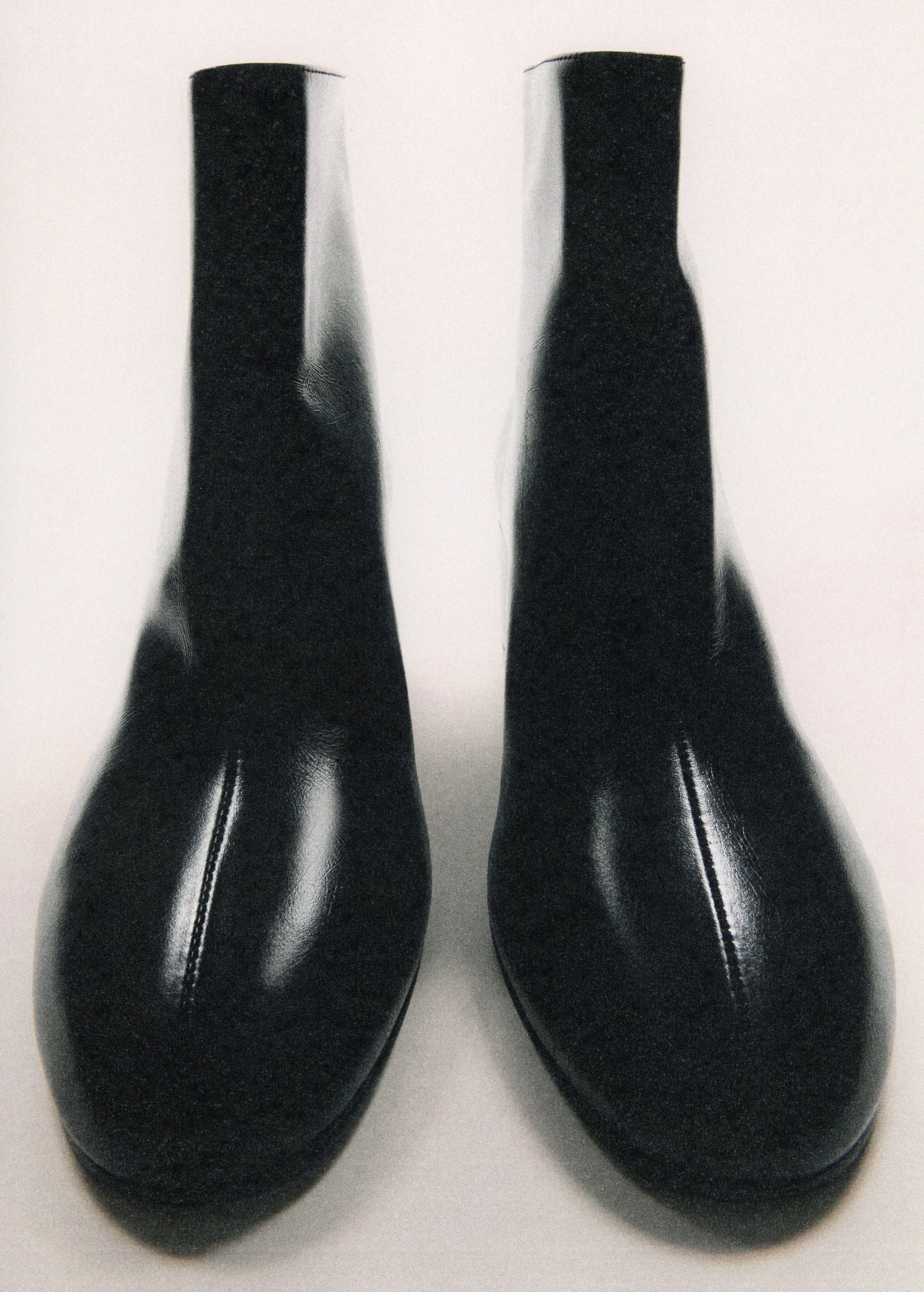 Leather Ankle Boots With Block Heel