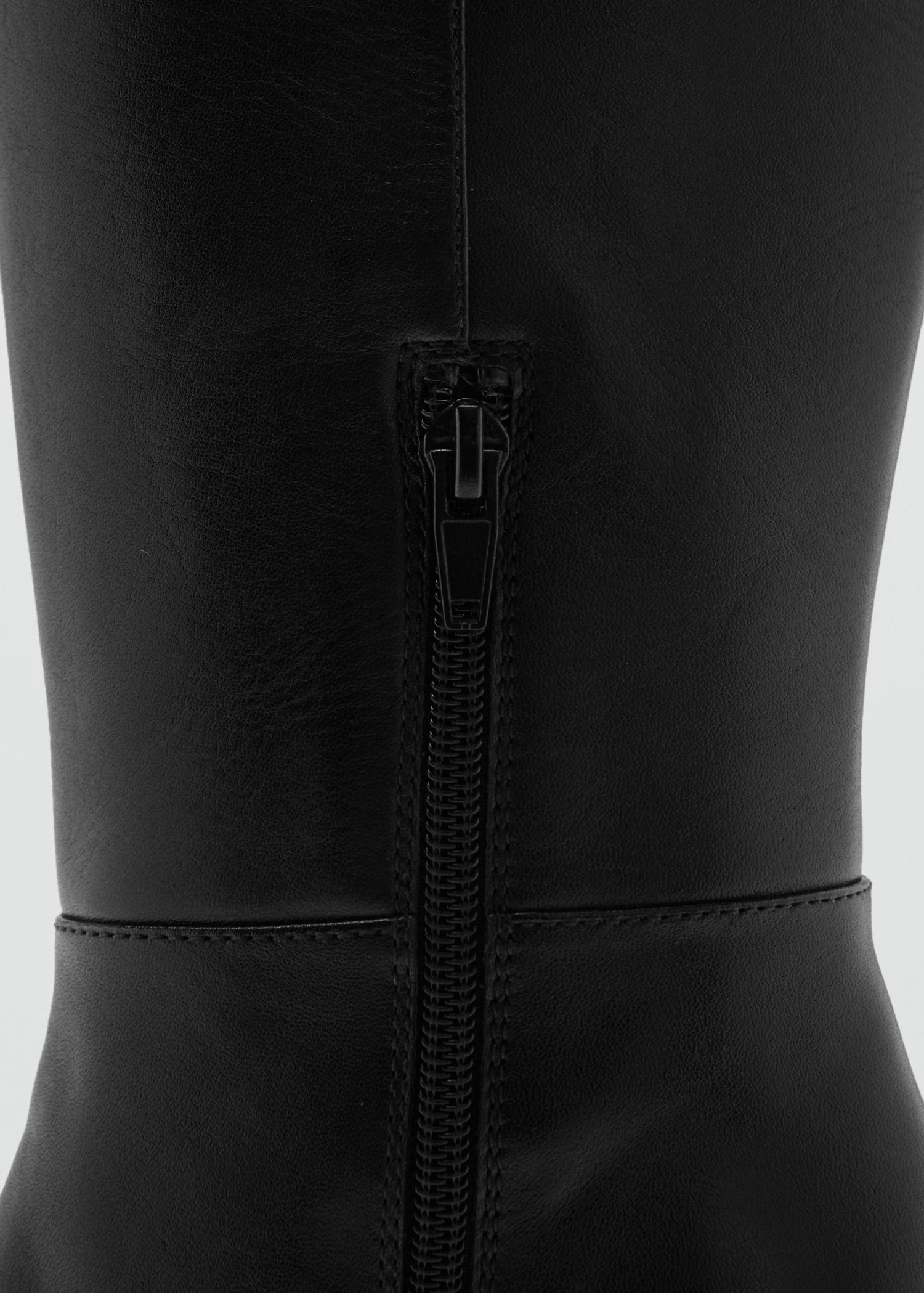 Leather Block Heel Boots