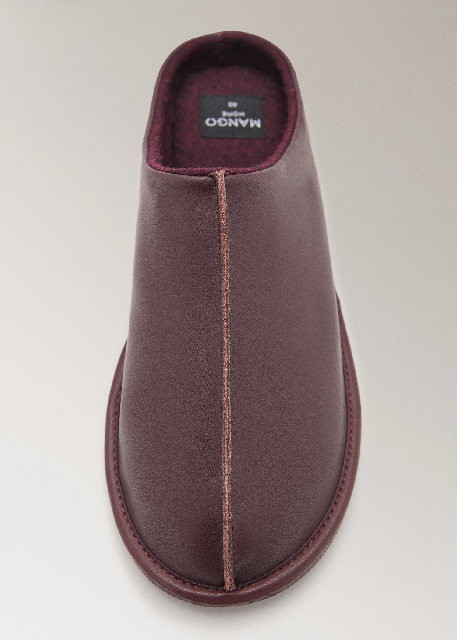 Leather Clogs With Stitching Detail