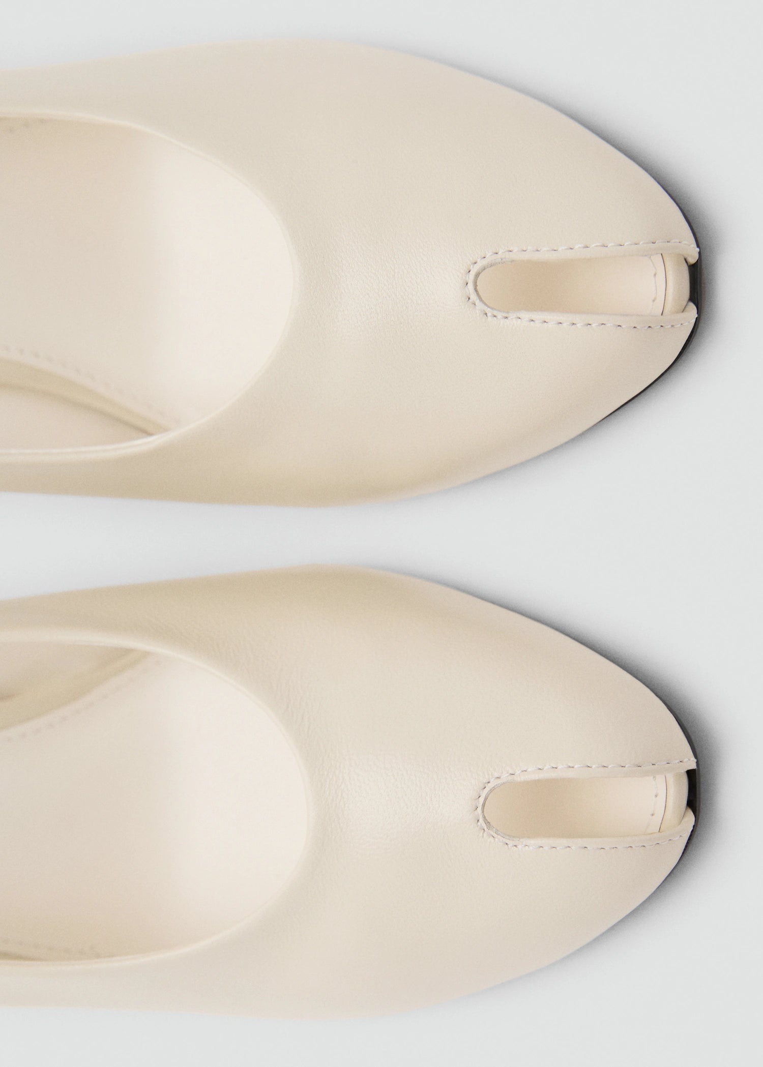 Leather Peep Toe High Heeled Shoes