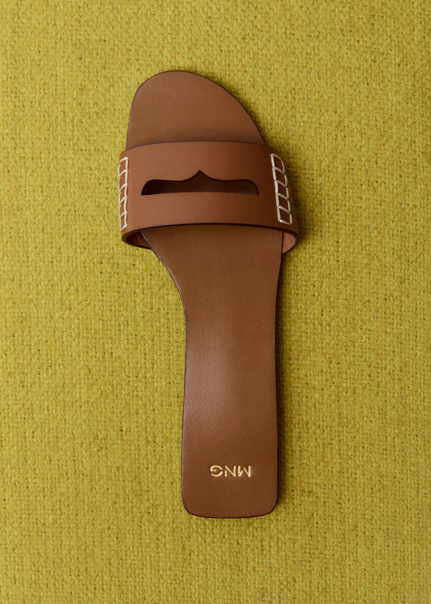 Leather Sandals With A Wide Strap