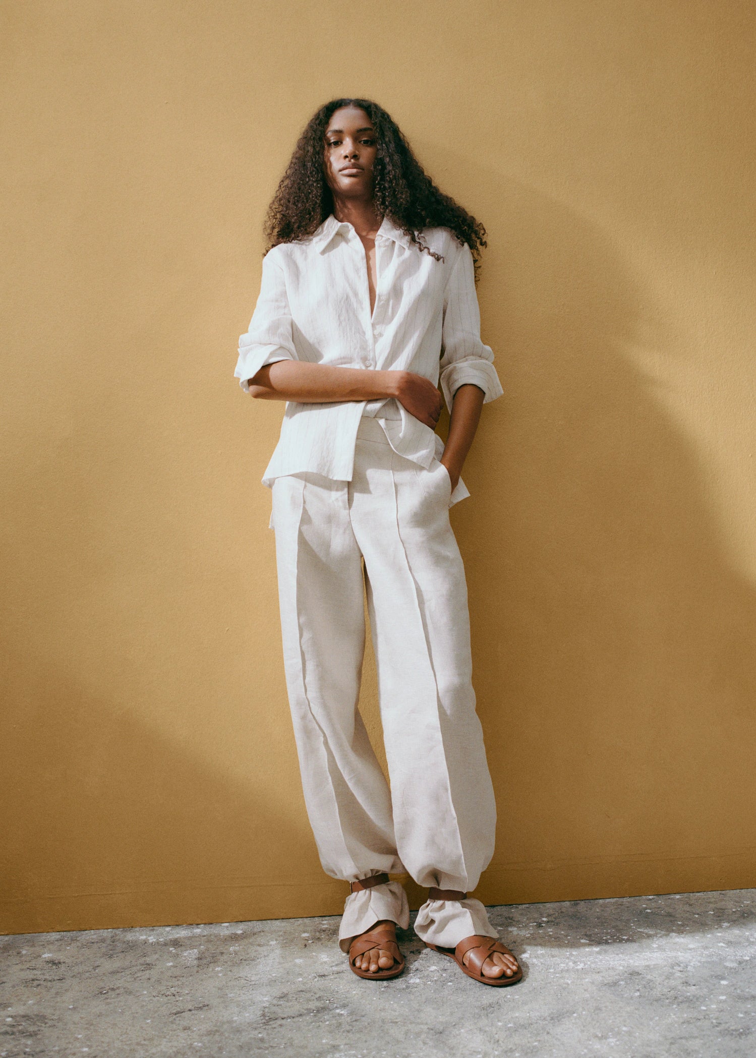 Leather Sandals With Buckle Strap