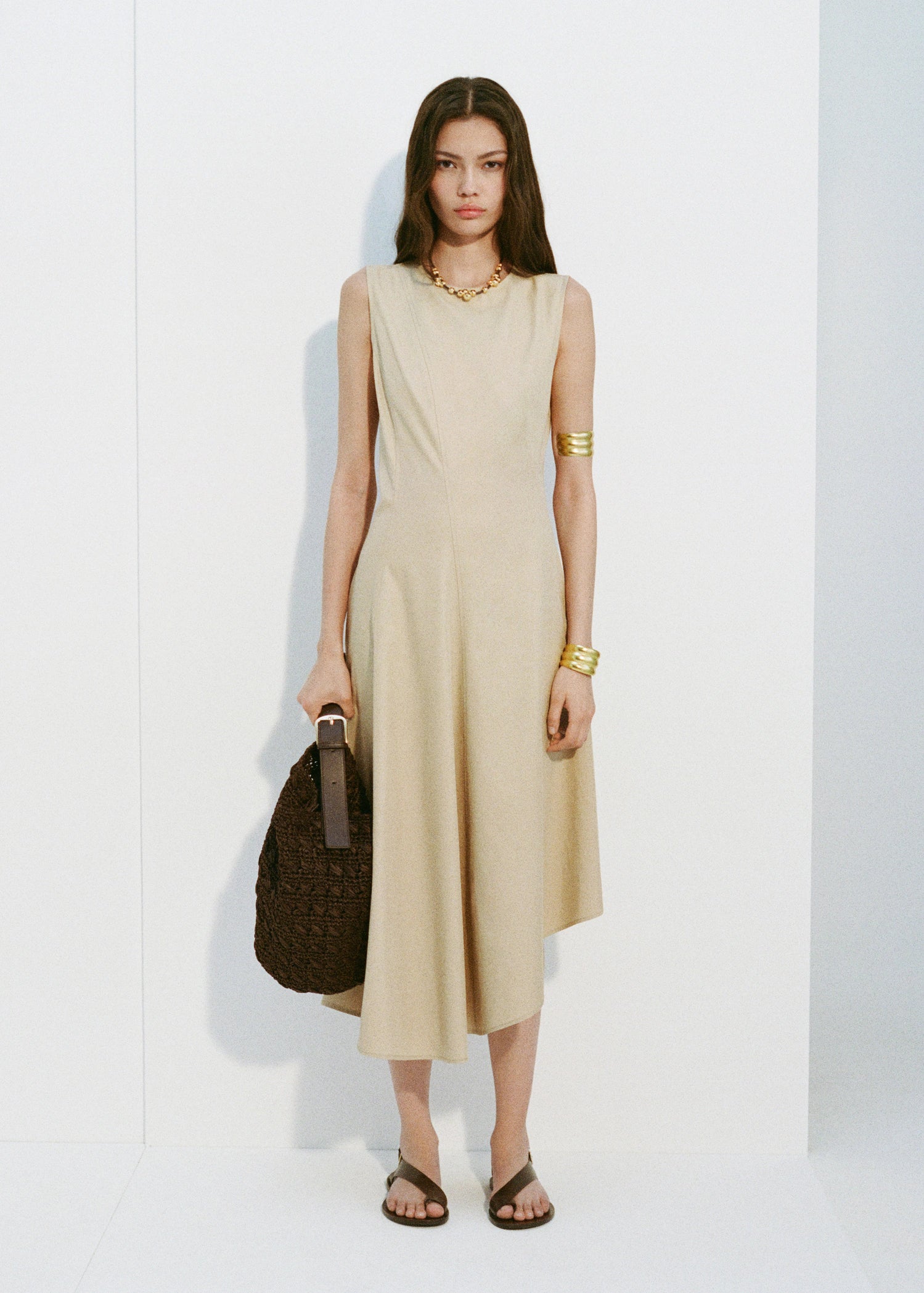 Leather Sandals With Cross Strap