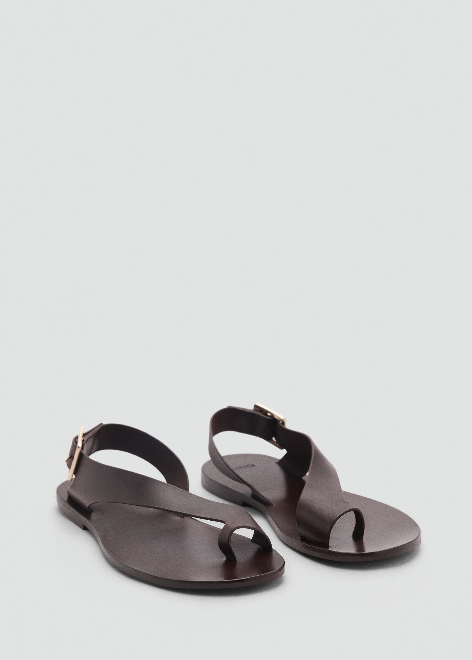 Leather Sandals With Cross Strap