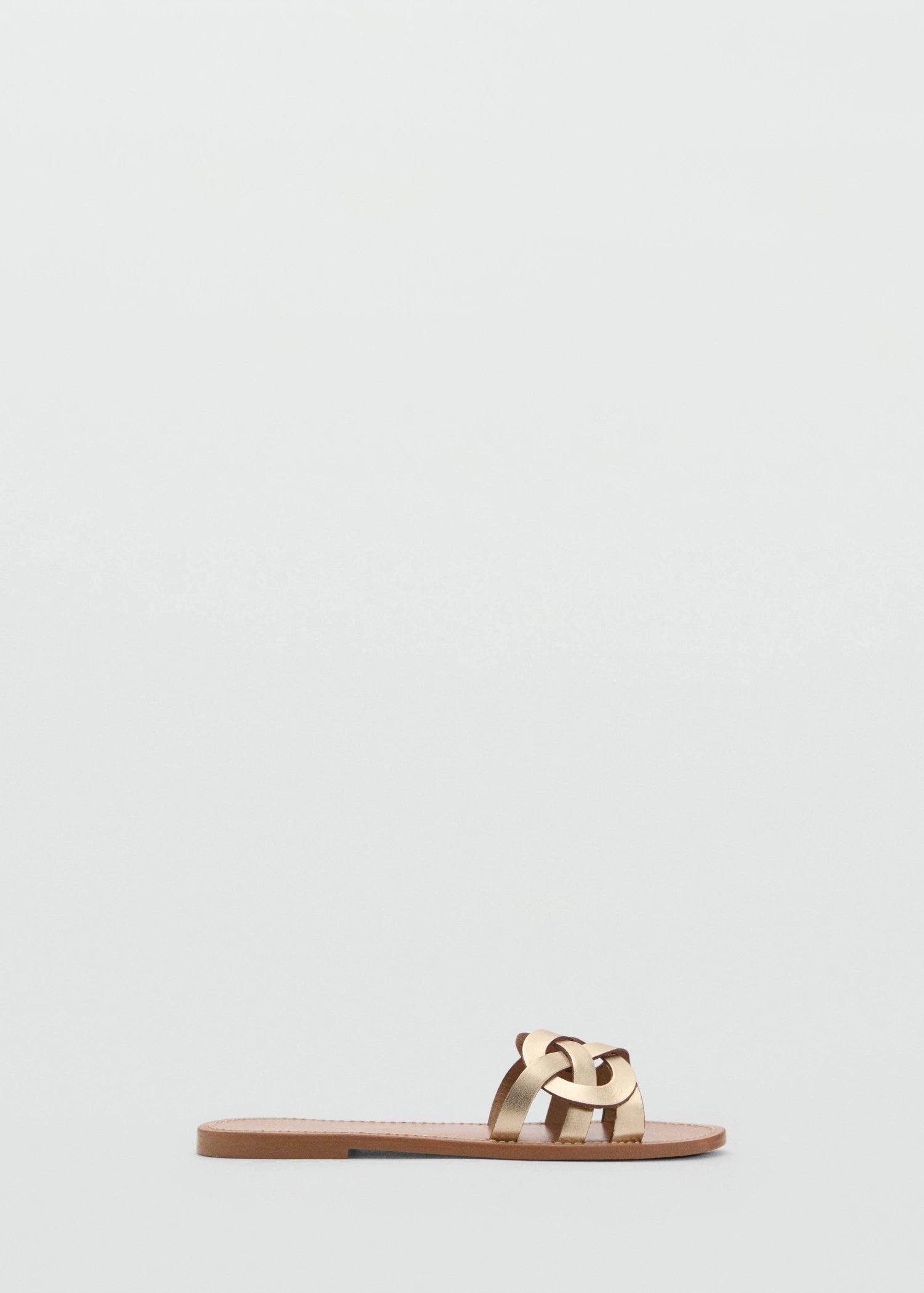 Leather Sandals With Intertwined Strap