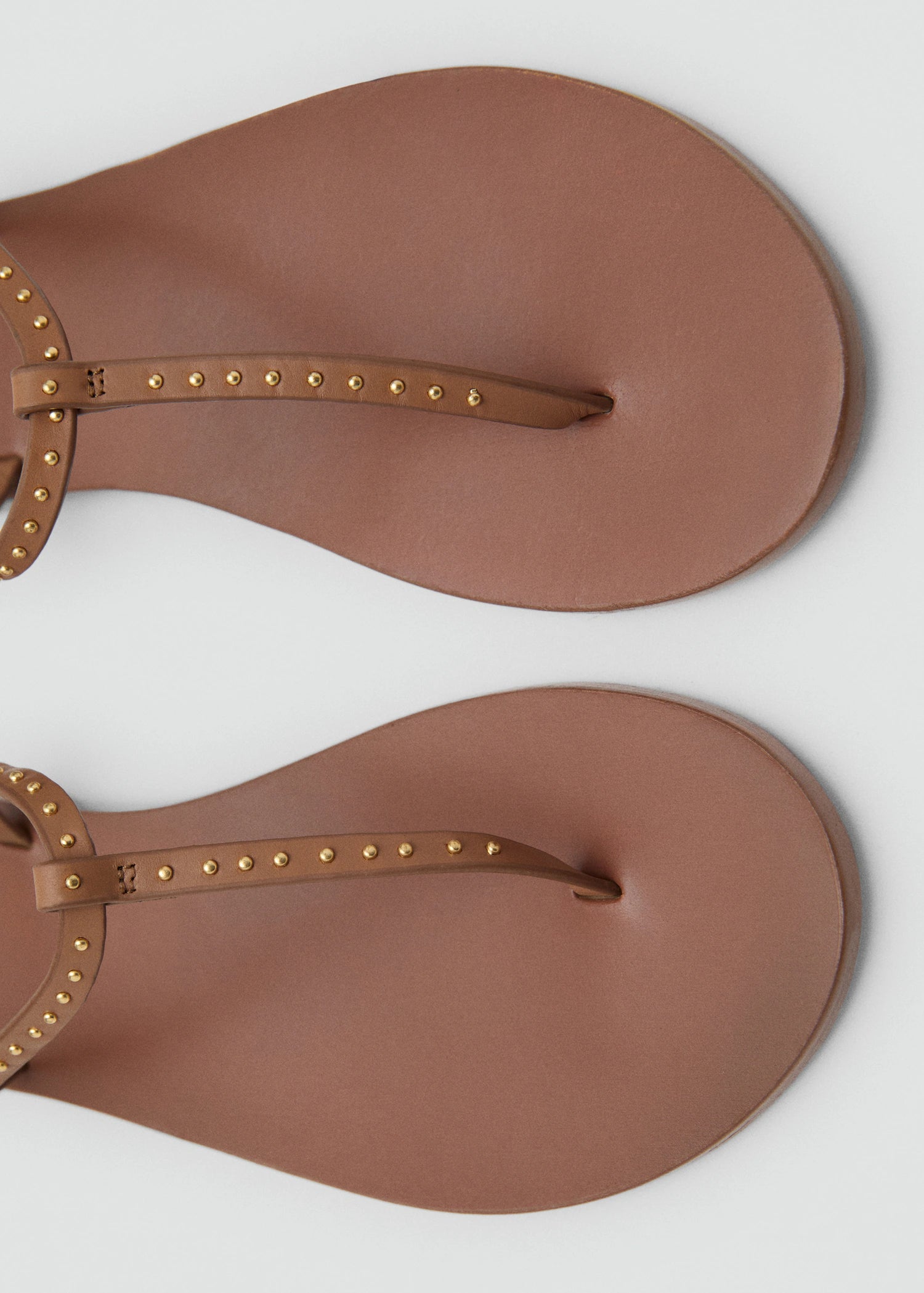 Leather Sandals With Mini Studs