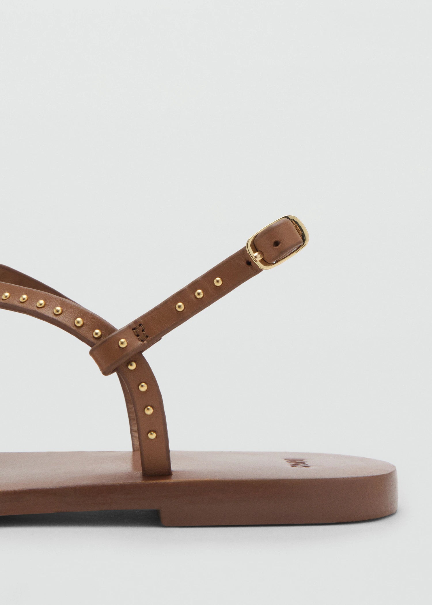 Leather Sandals With Mini Studs