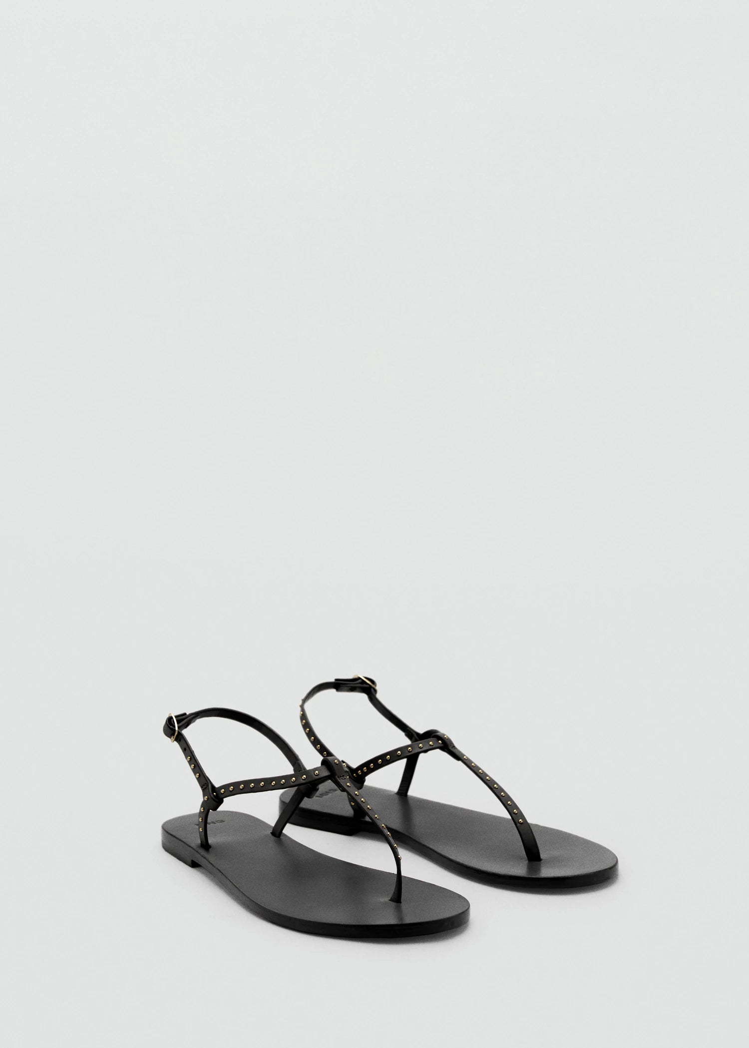 Leather Sandals With Mini Studs