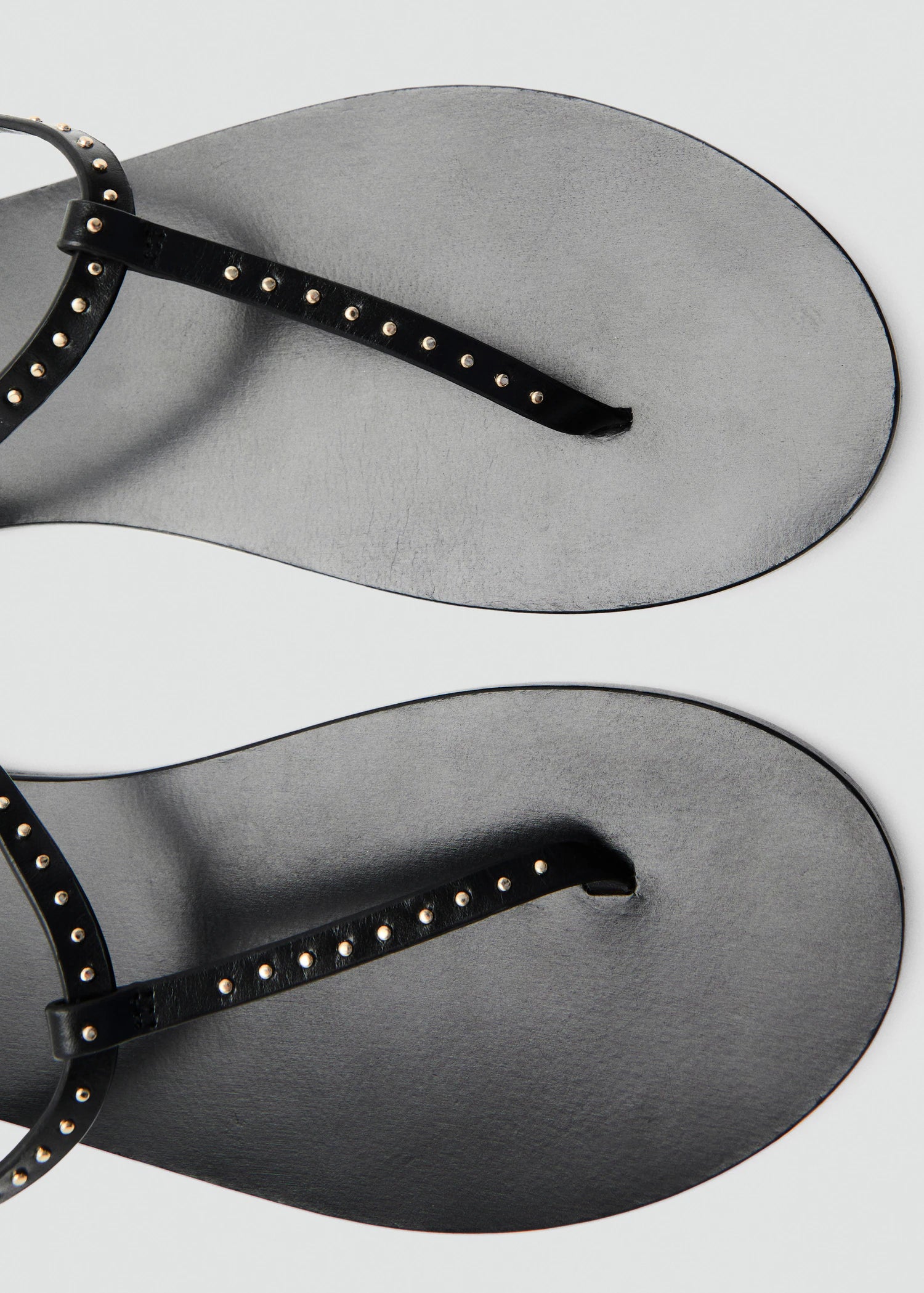 Leather Sandals With Mini Studs