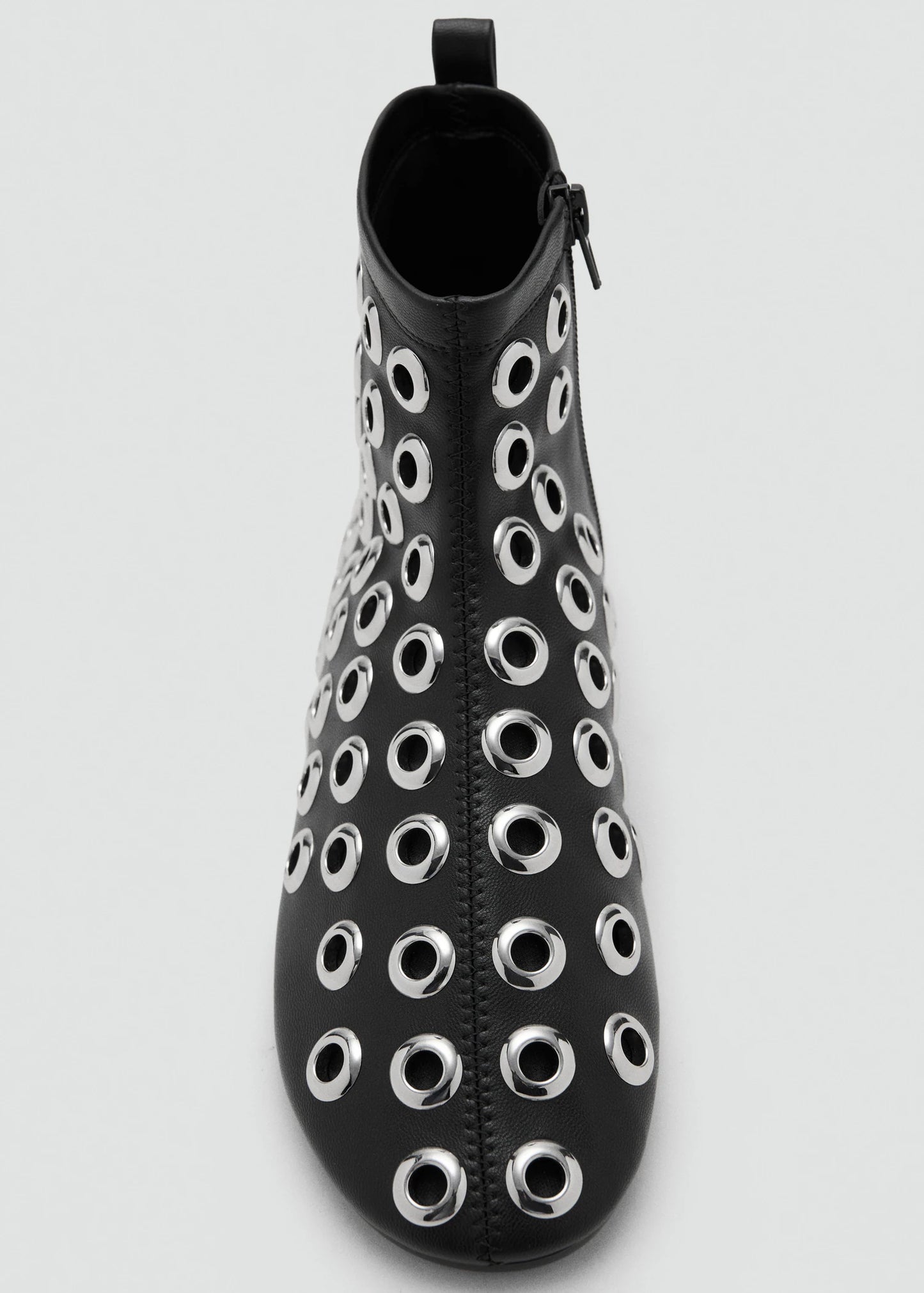 Leather Effect Ankle Boots With Eyelets