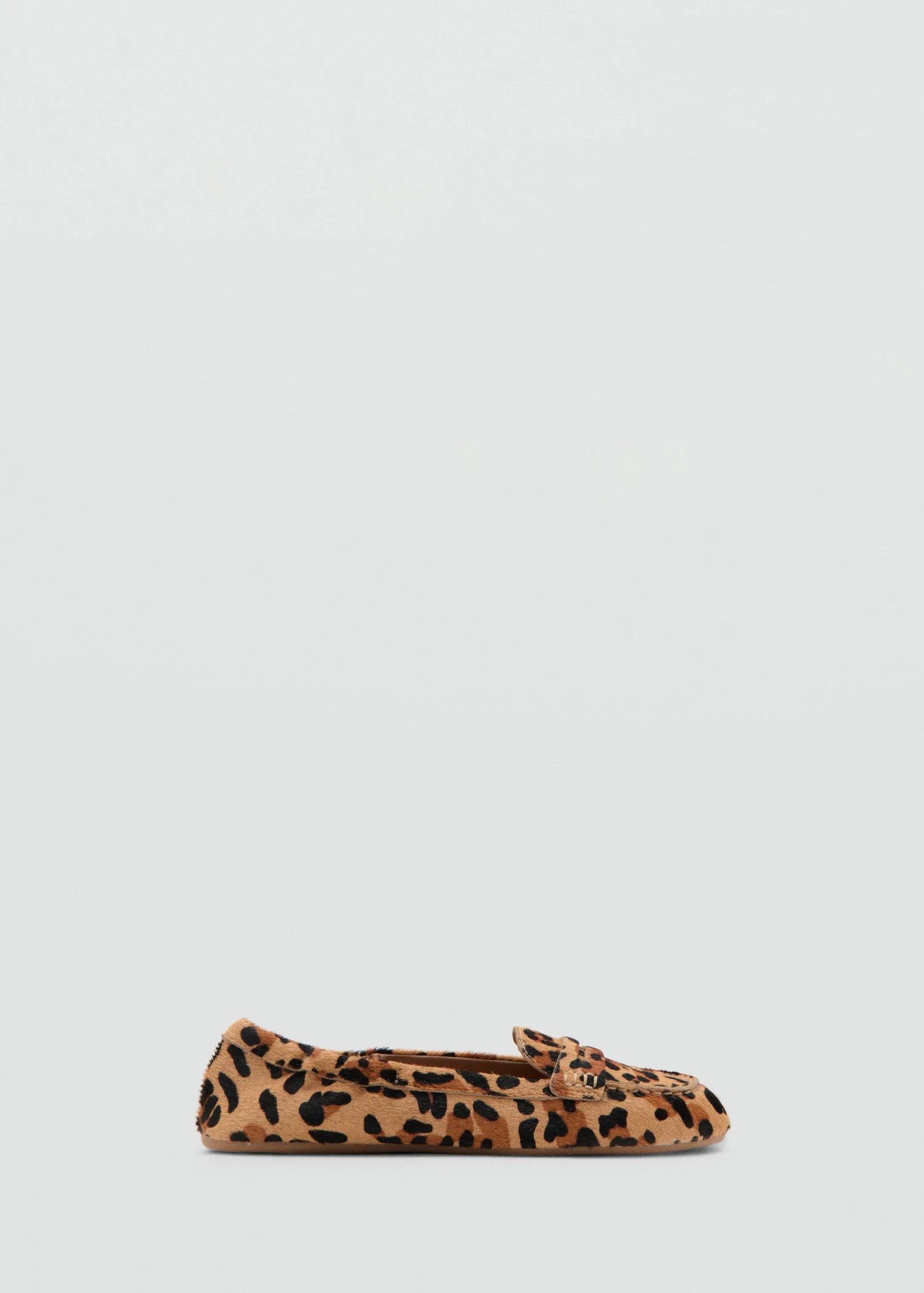 Leopard Print Leather Moccasins