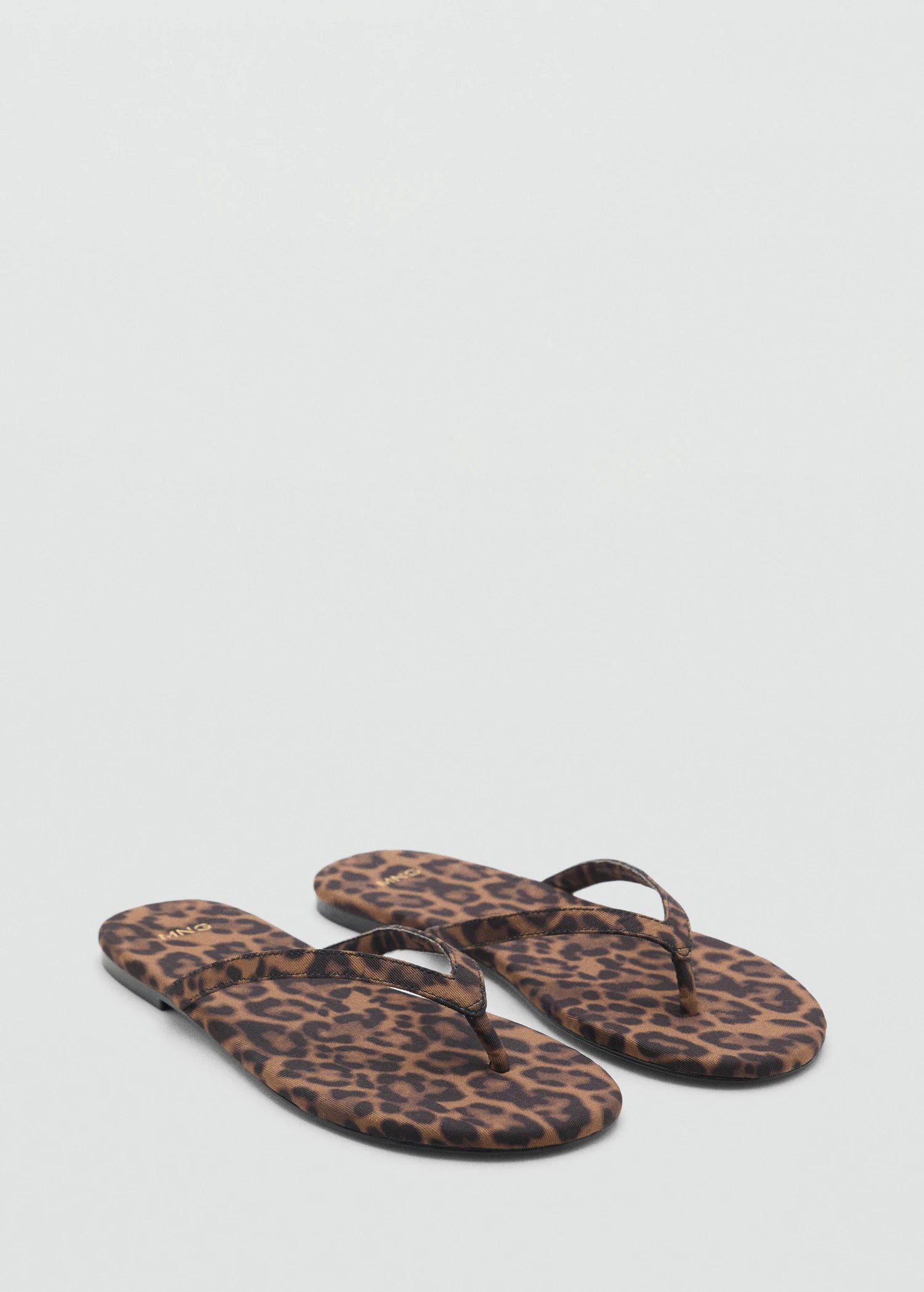 Leopard Print Sandals With Strap