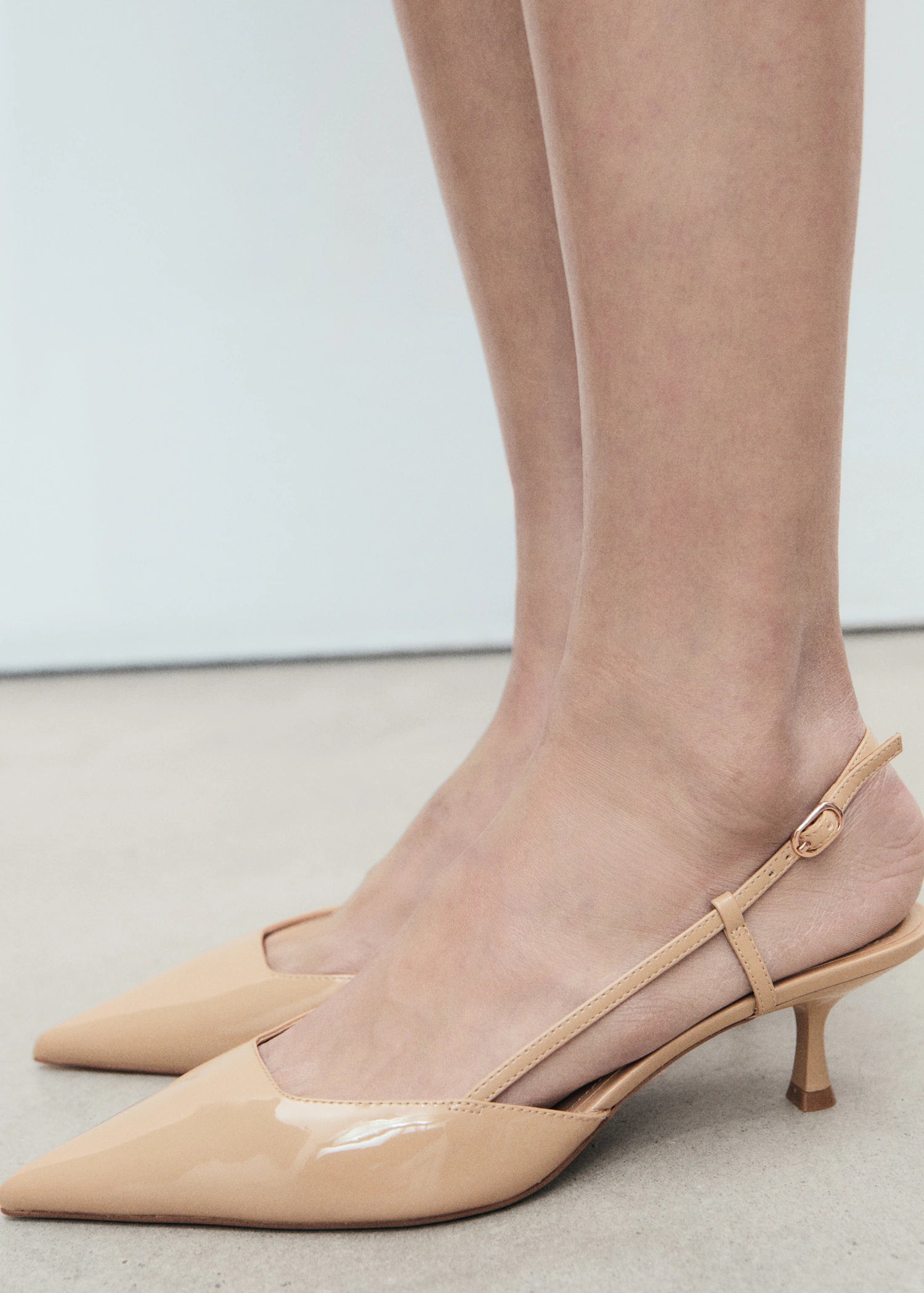 Patent Leather Effect Heeled Shoes