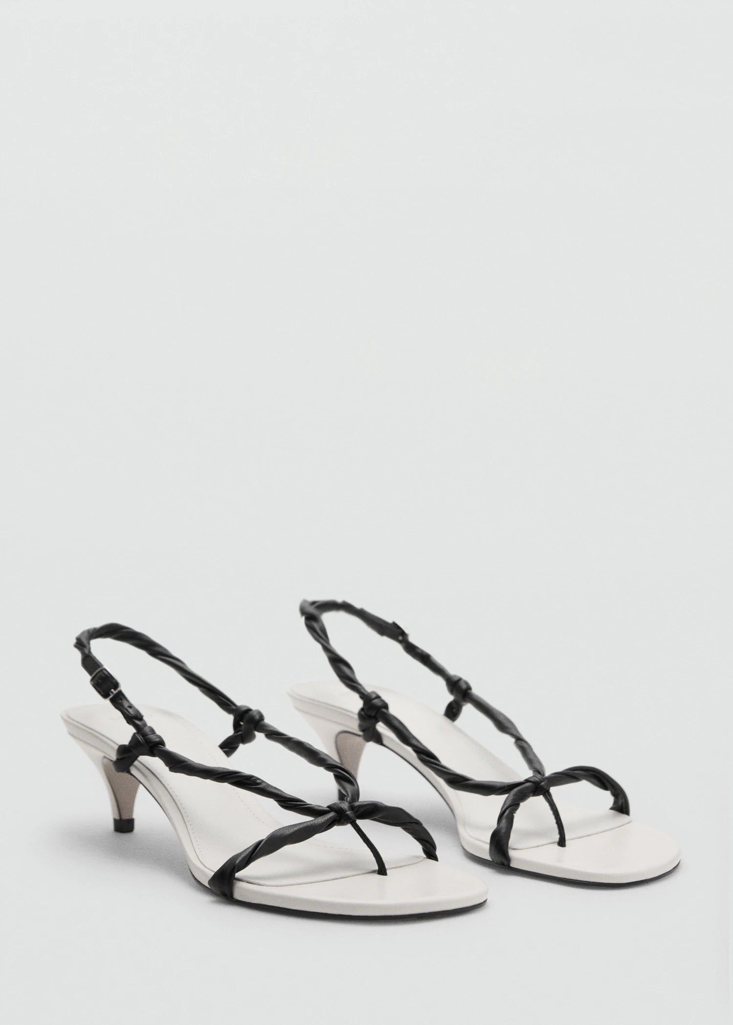Ruched Strips Sandals