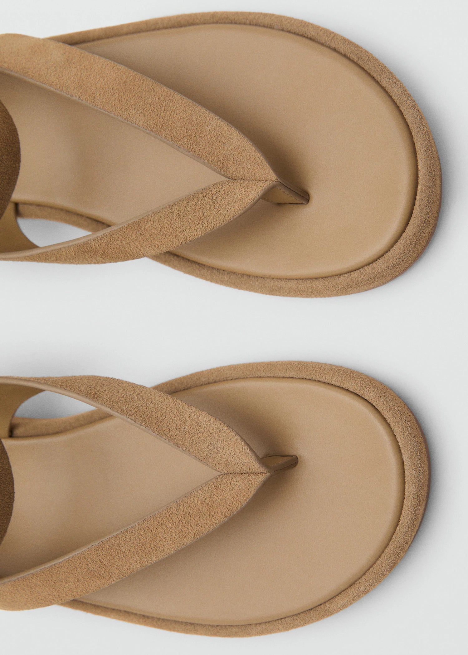 Split Leather Sandals With Buckle