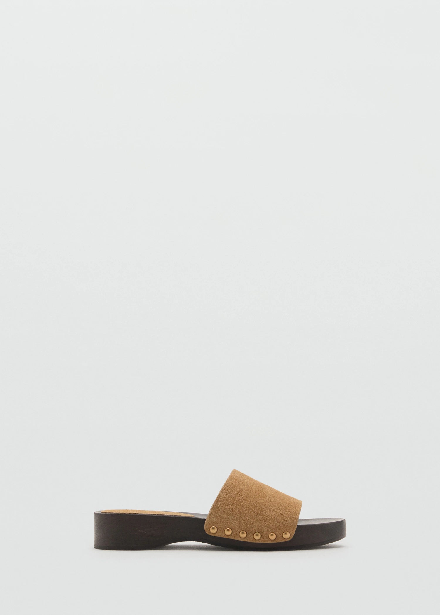 Suede Sandals With Wooden Sole